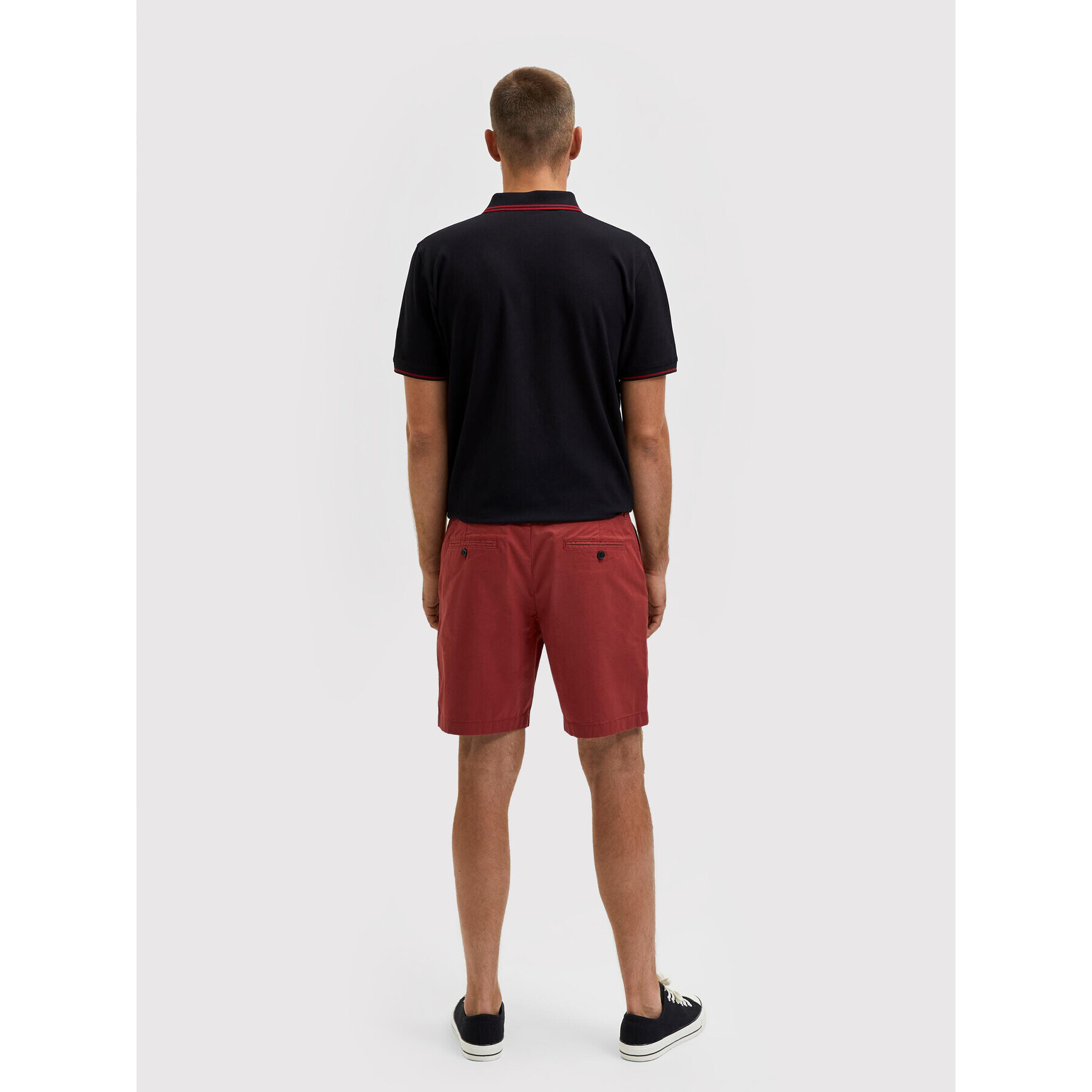 Selected Homme Bavlnené šortky Flex 16083844 Červená Regular Fit - Pepit.sk