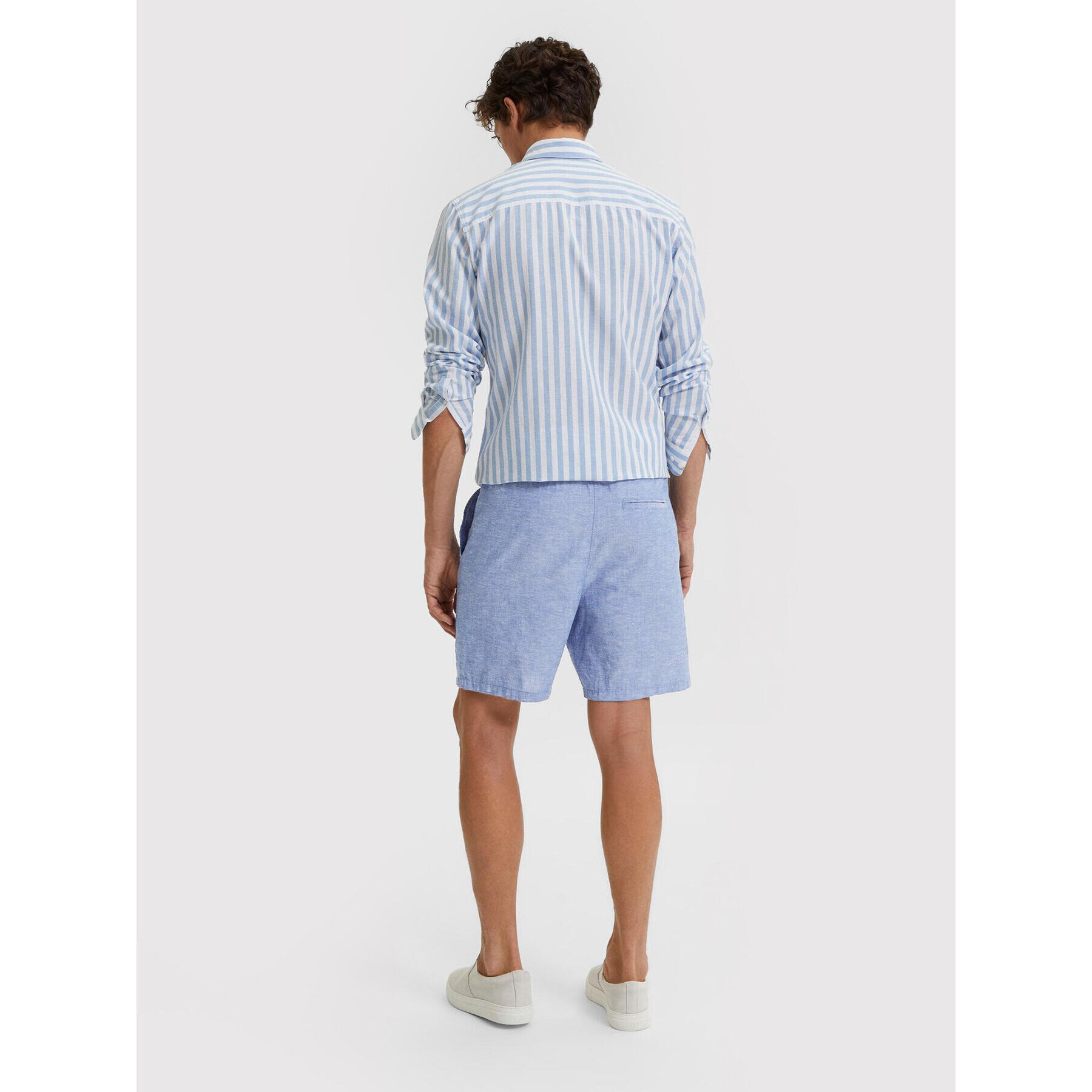 Selected Homme Bavlnené šortky New Linen 16085819 Modrá Regular Fit - Pepit.sk