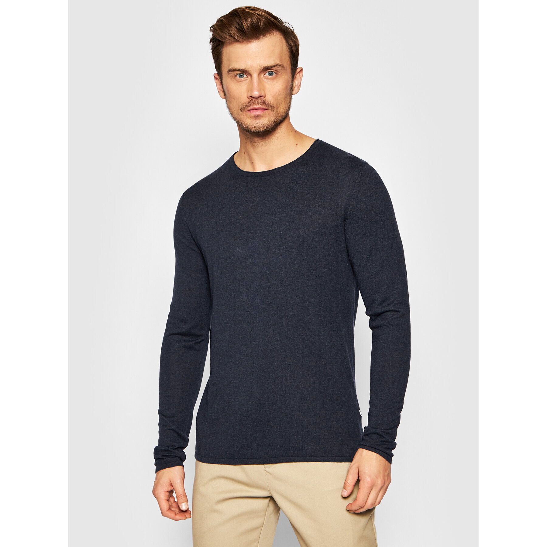 Selected Homme Sveter Rome 16079774 Tmavomodrá Regular Fit - Pepit.sk