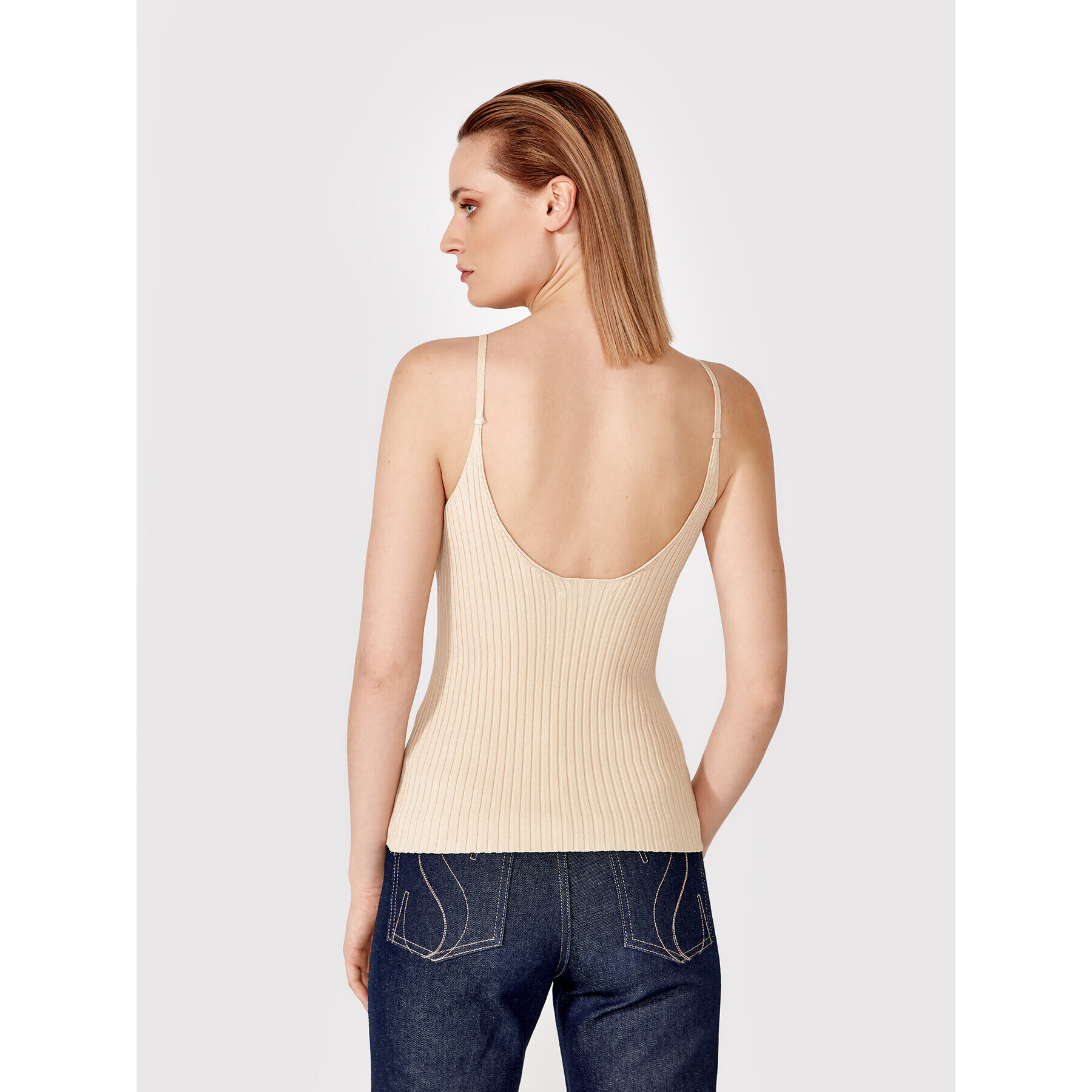 Simple Top TPD008 Béžová Slim Fit - Pepit.sk