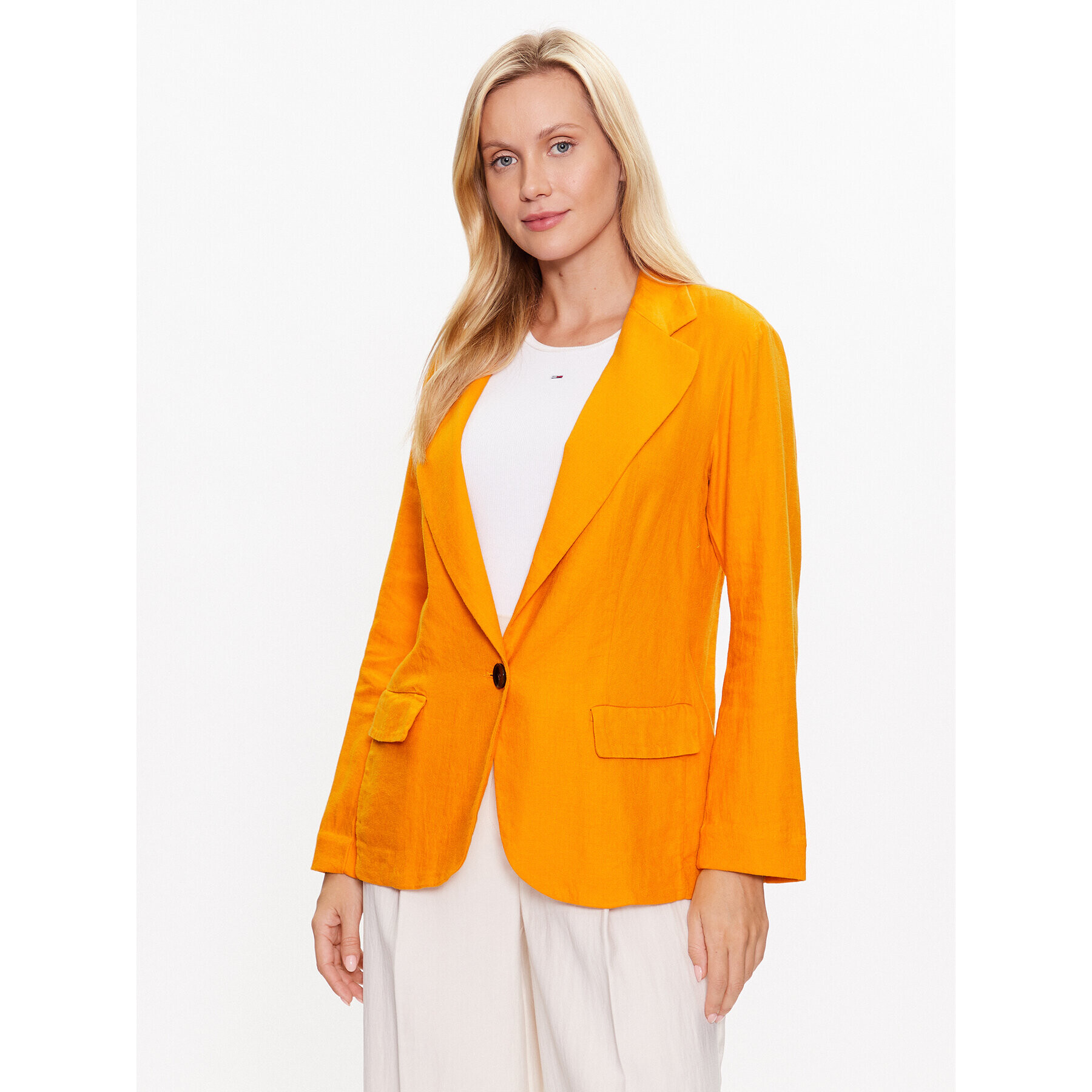 Sisley Prechodná bunda 284QLW019 Oranžová Regular Fit - Pepit.sk