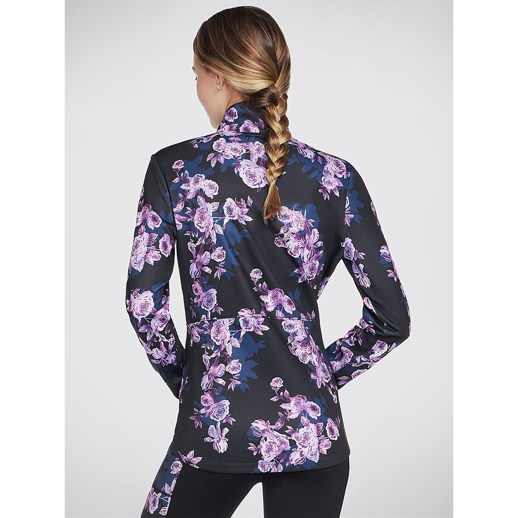 Skechers Bunda anorak Skechcloud Winter Bloom Jacket JA3 Čierna Regular Fit - Pepit.sk