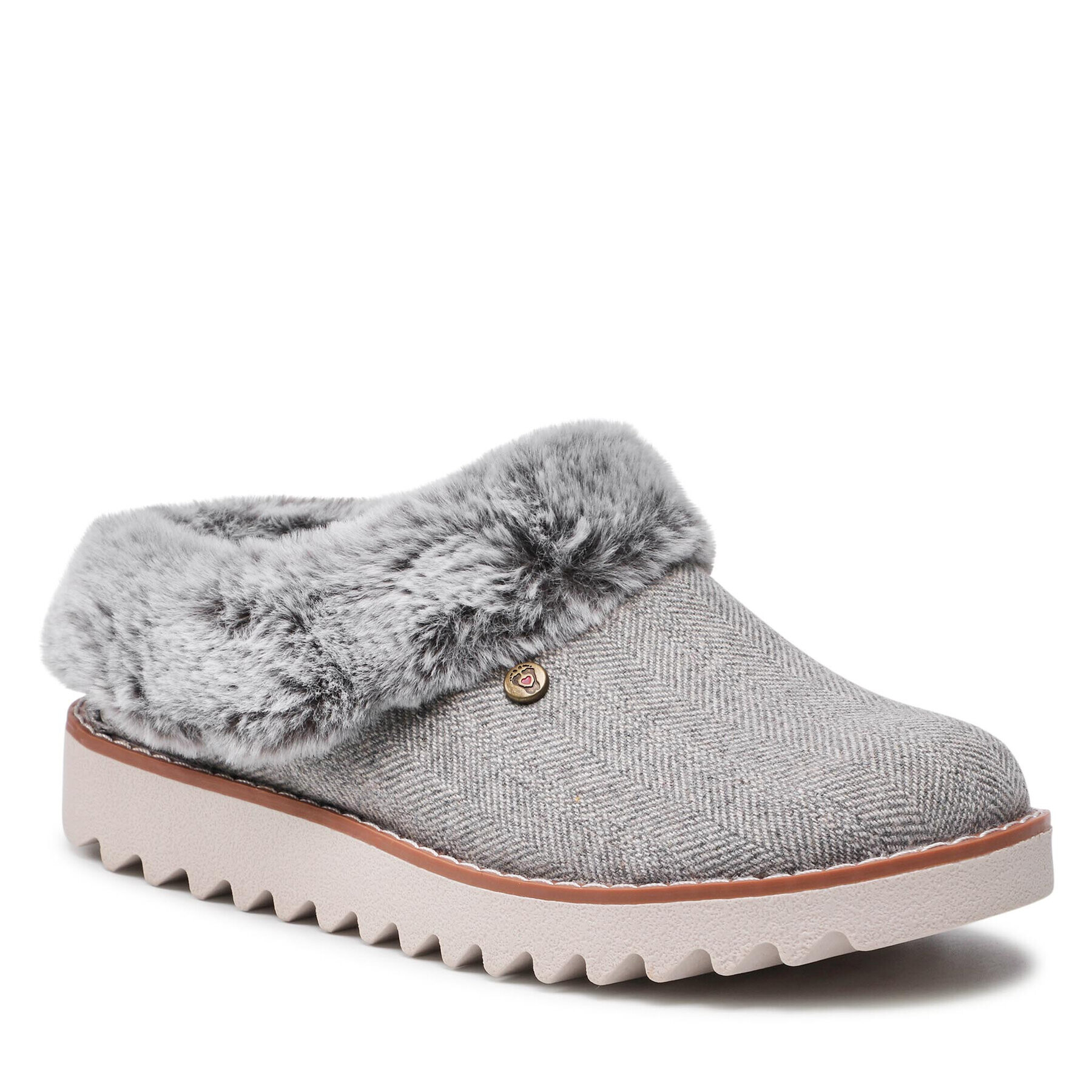 Skechers Papuče BOBS Mountain Kiss 113422/GRY Sivá - Pepit.sk