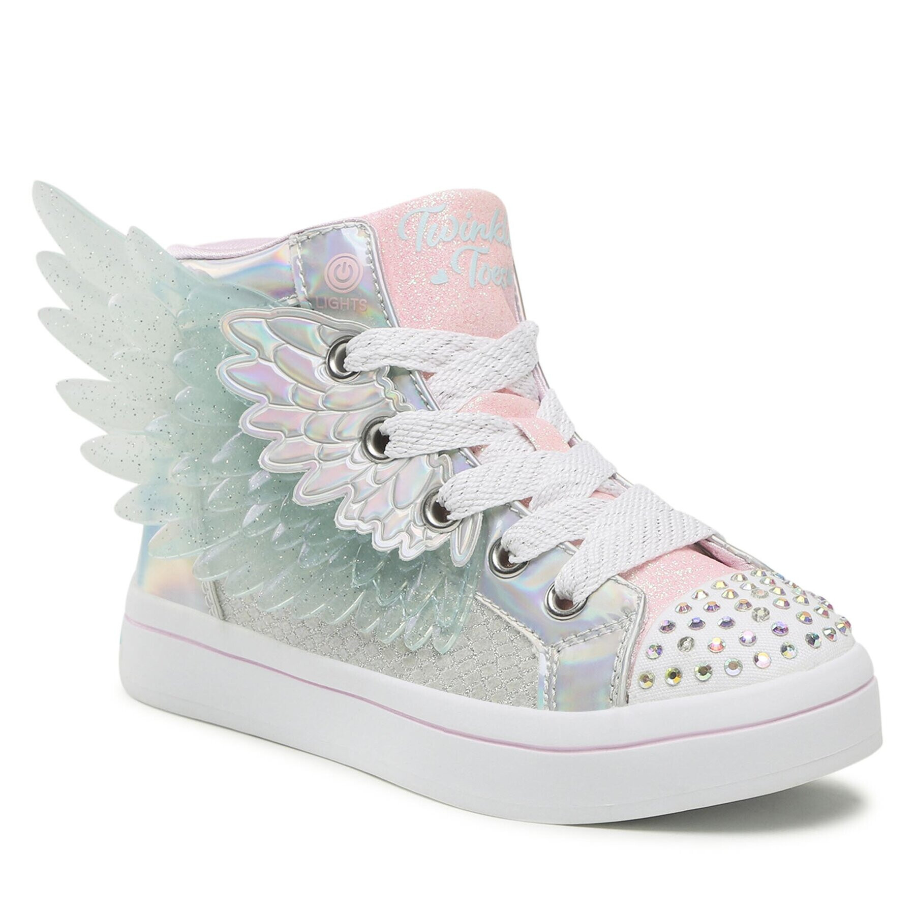 Skechers Plátenky Unicorn Wings 314401L/SLPK Strieborná - Pepit.sk