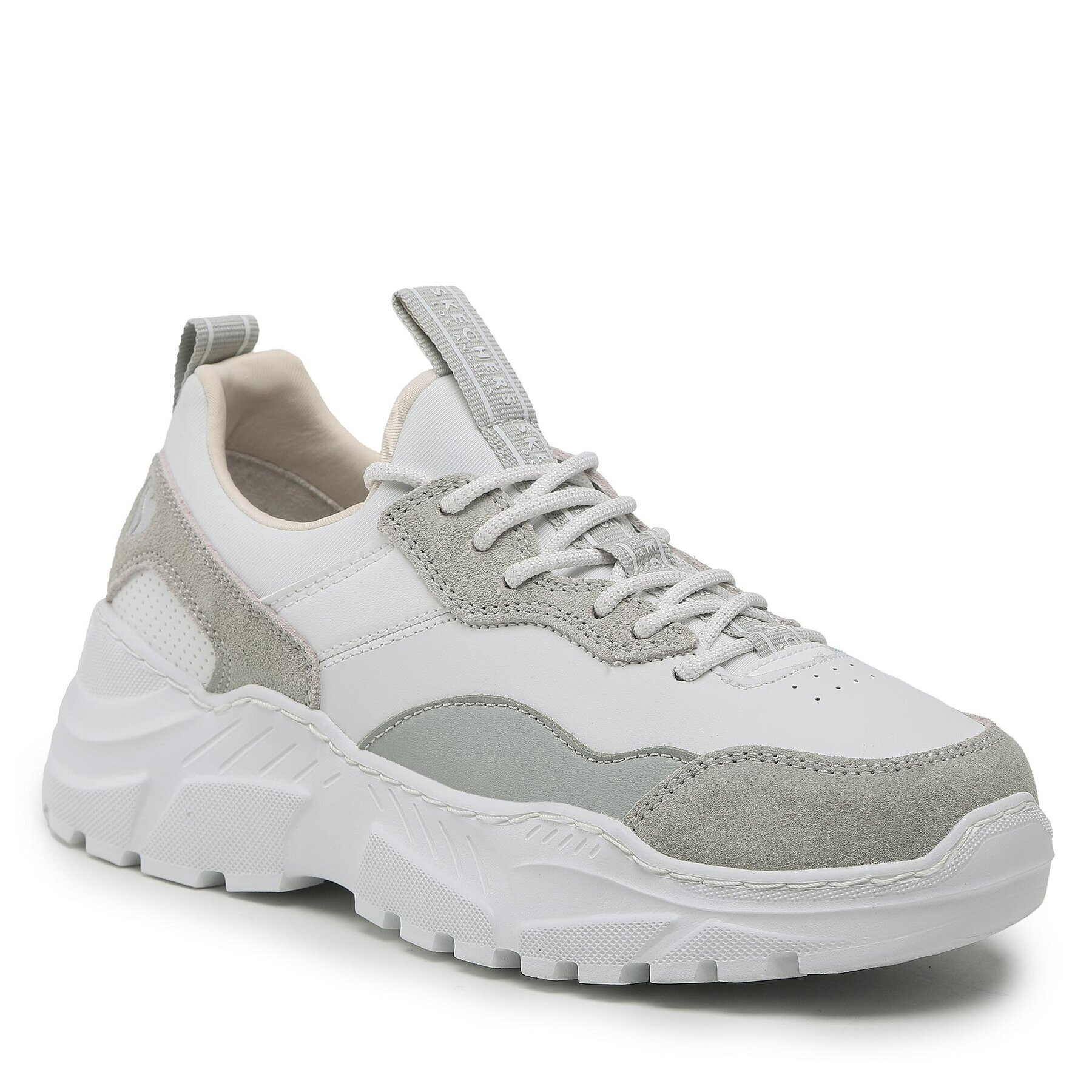 Skechers Sneakersy Block And Pop 74246/WHT Sivá - Pepit.sk