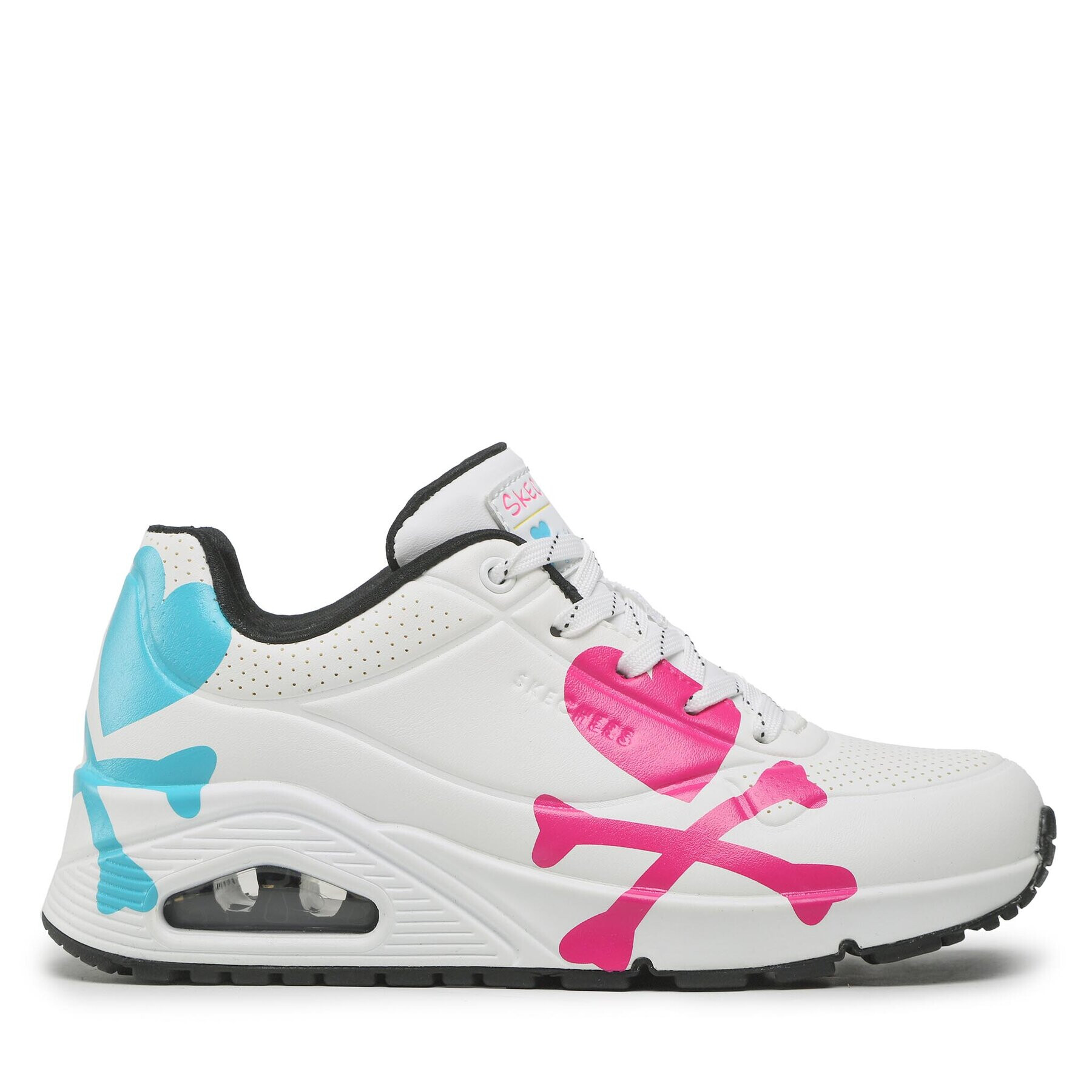 Skechers Sneakersy Crossing Hearts 155227/WMLT Biela - Pepit.sk