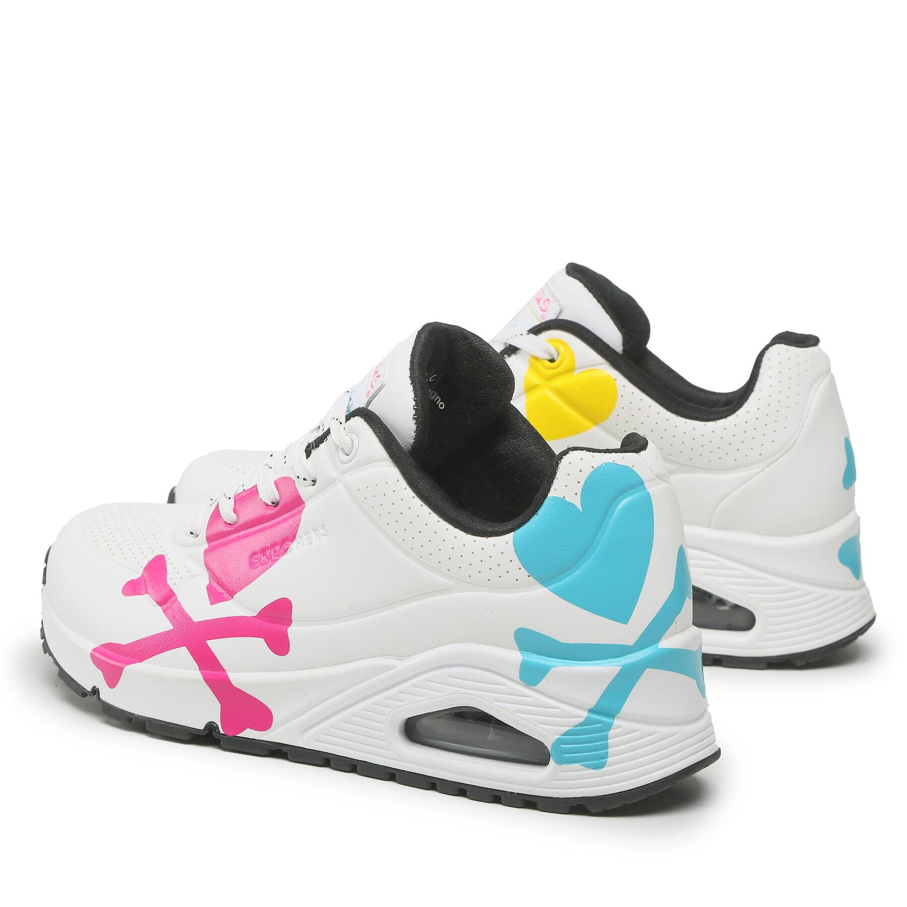 Skechers Sneakersy Crossing Hearts 155227/WMLT Biela - Pepit.sk