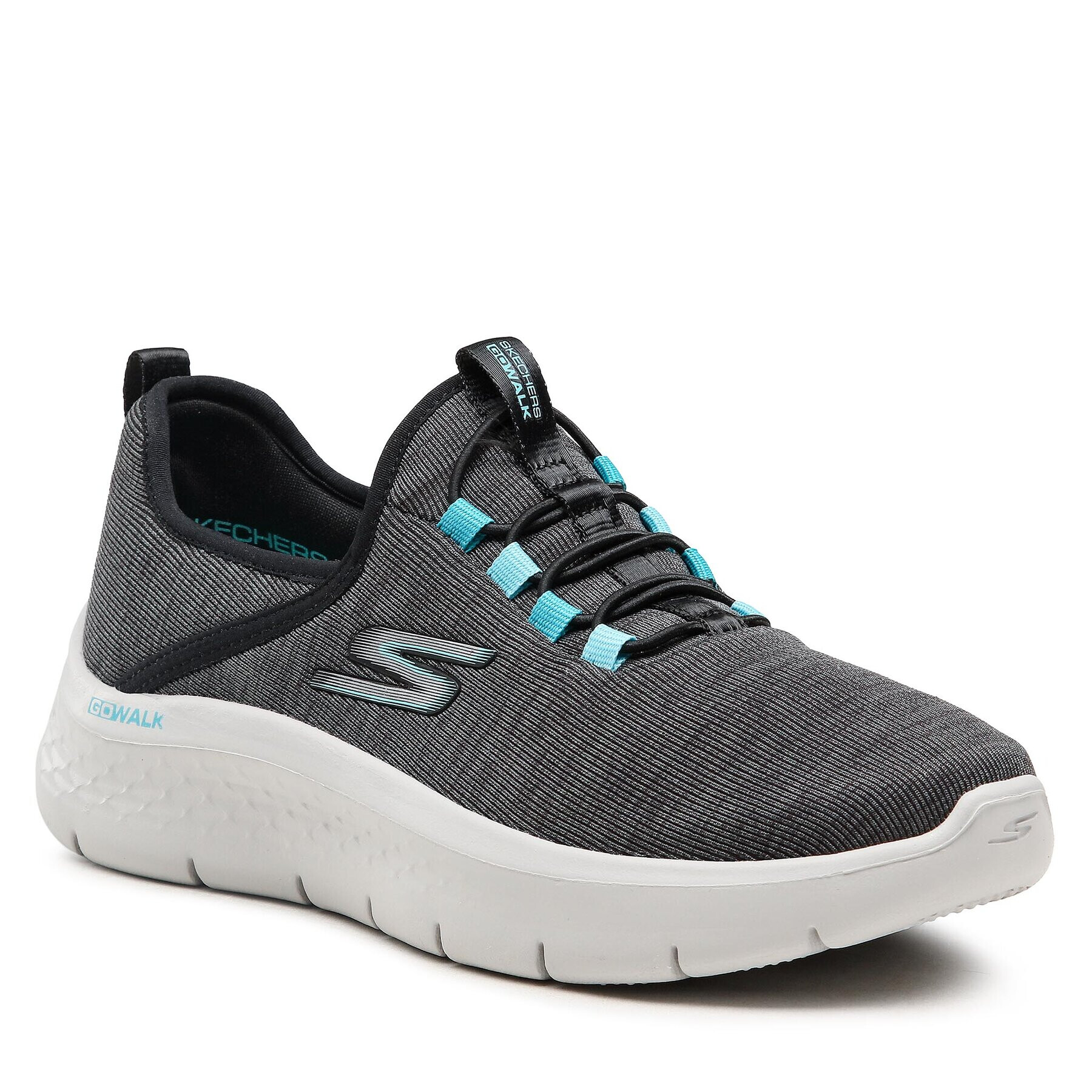 Skechers Sneakersy Go Walk Flex 124956/BLK Sivá - Pepit.sk