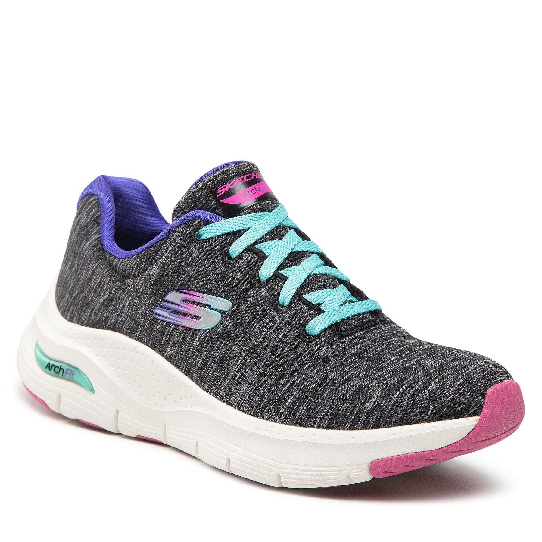 Skechers Sneakersy Pillow Walker 149165/BKMT Sivá - Pepit.sk