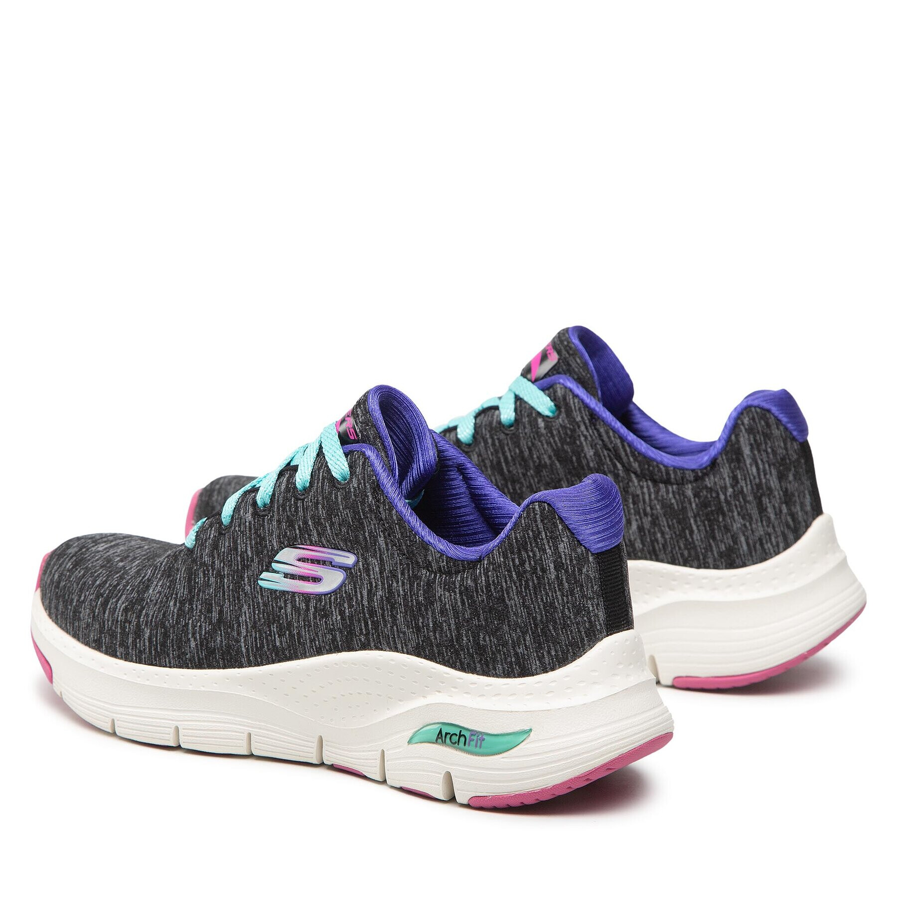 Skechers Sneakersy Pillow Walker 149165/BKMT Sivá - Pepit.sk