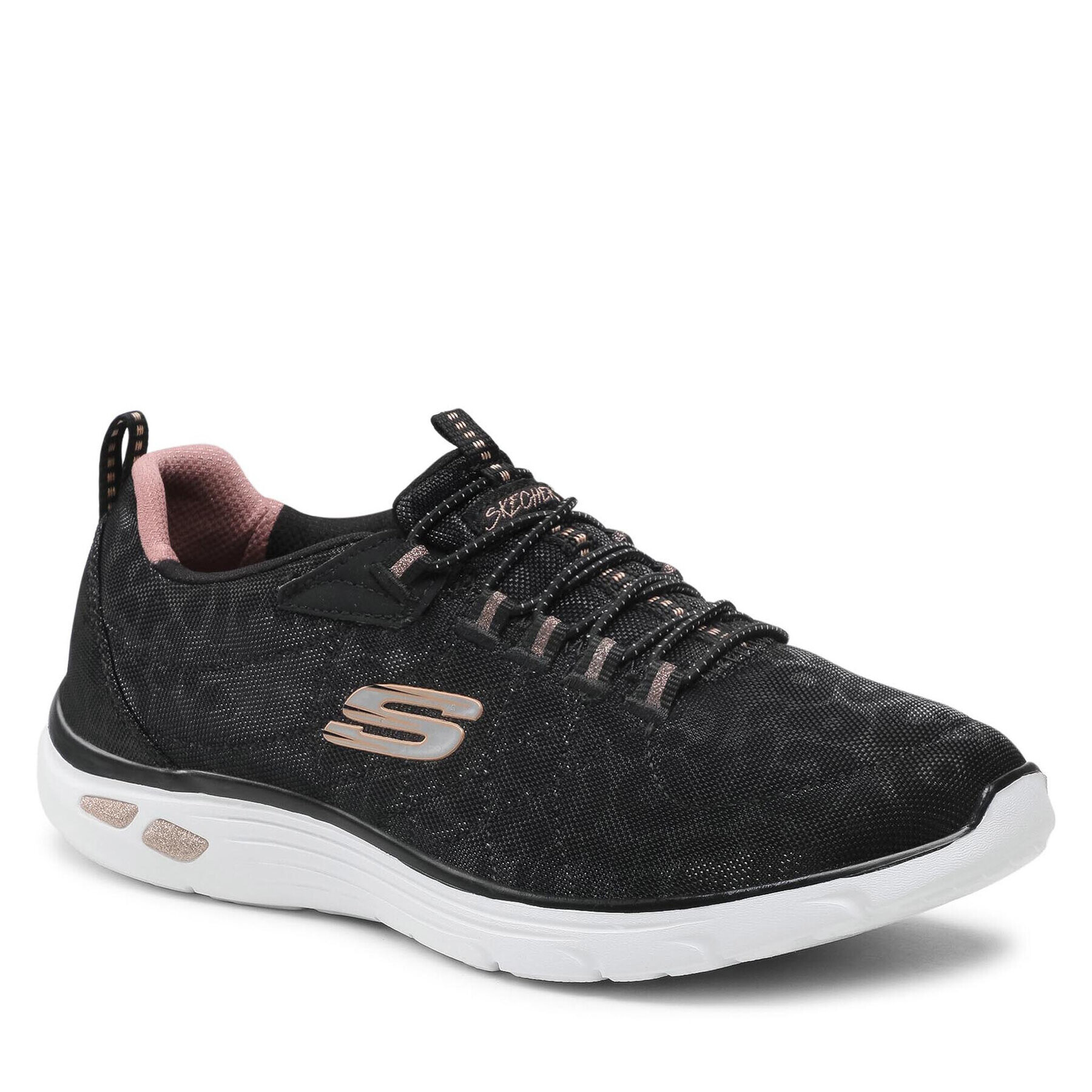 Skechers Sneakersy Spotted 12825/BKRG Čierna - Pepit.sk