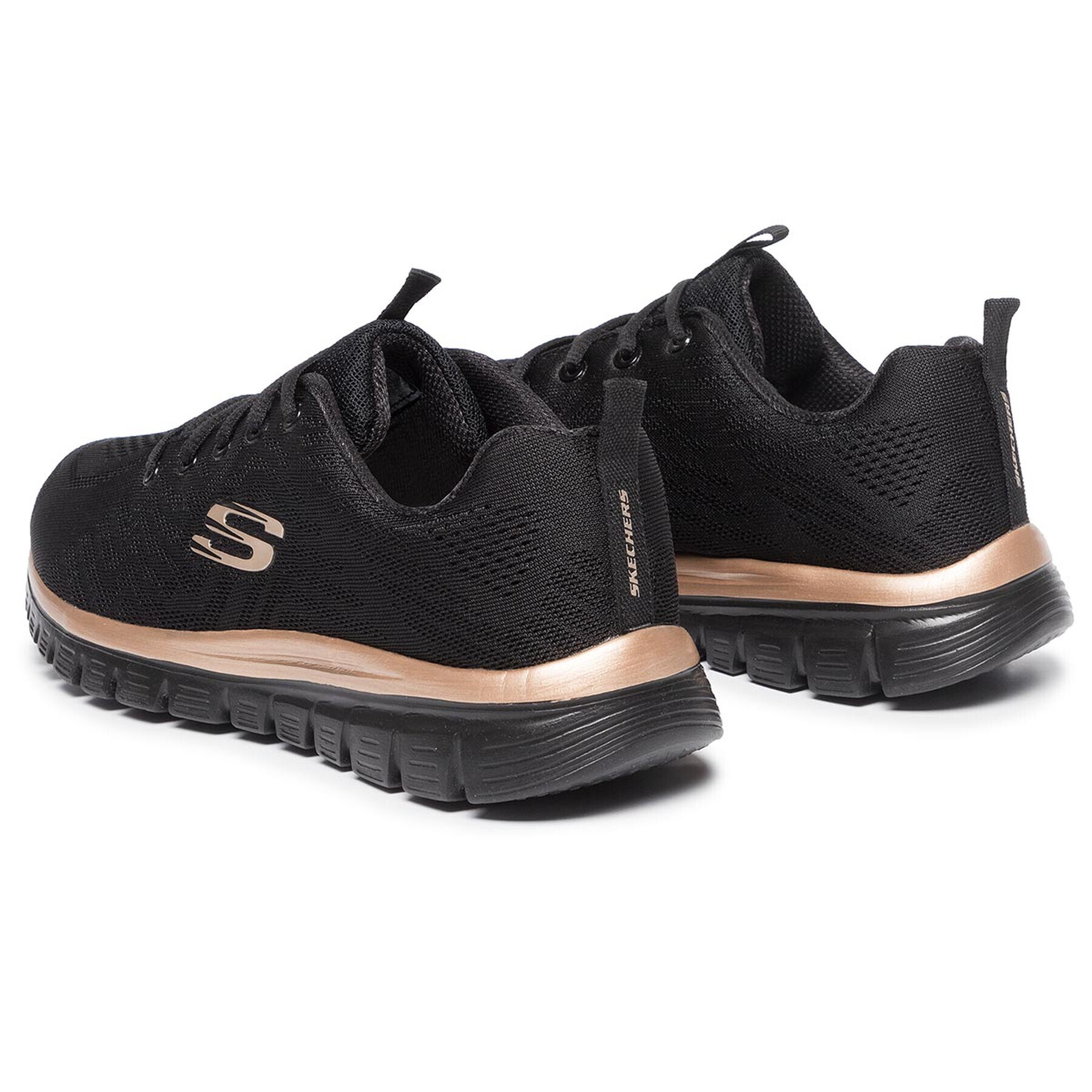 Skechers Topánky Get Connected 12615/BKRG Čierna - Pepit.sk