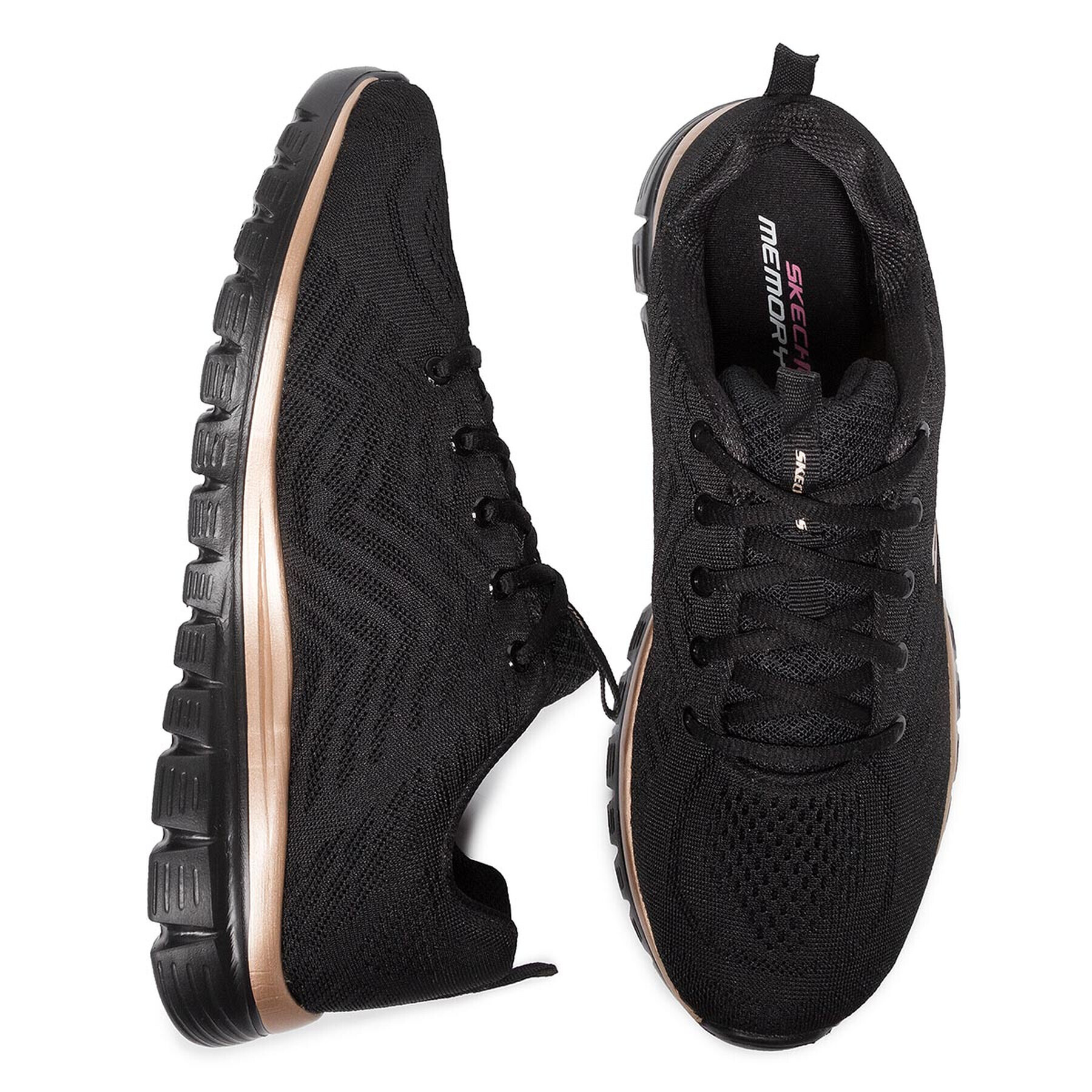 Skechers Topánky Get Connected 12615/BKRG Čierna - Pepit.sk