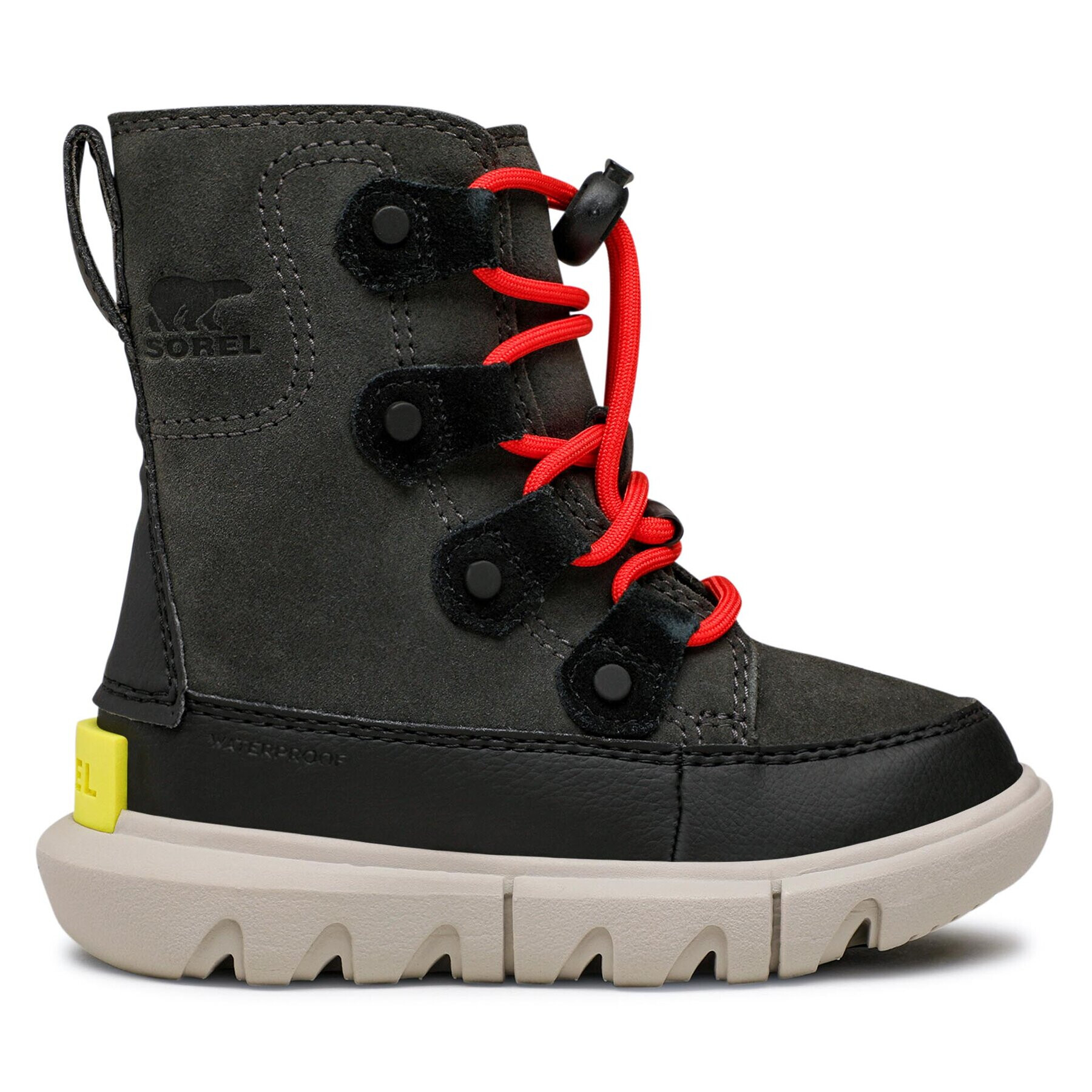 Sorel Snehule Childrens Explorer Lace Wp NC4897-093 Sivá - Pepit.sk