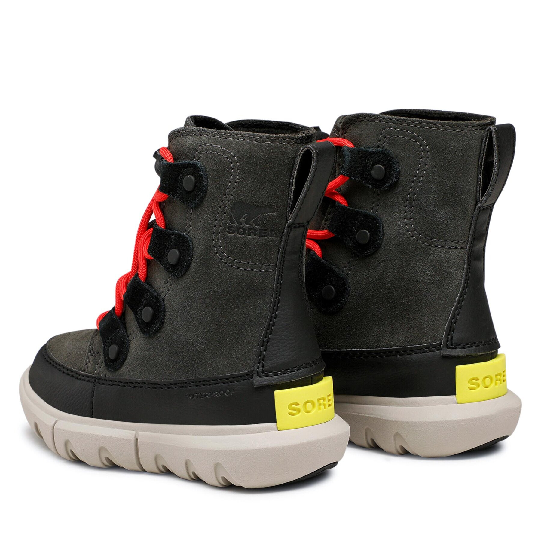 Sorel Snehule Childrens Explorer Lace Wp NC4897-093 Sivá - Pepit.sk