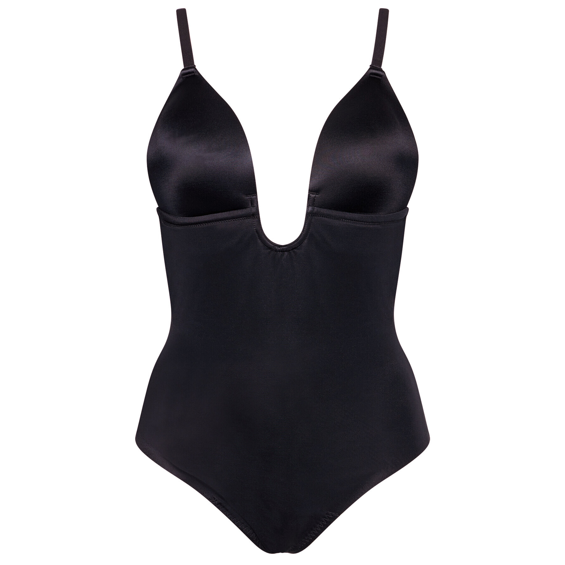 SPANX Body Suit Your Fancy Plunge Low Back Thong Suit Your Fancy 10206R Čierna - Pepit.sk