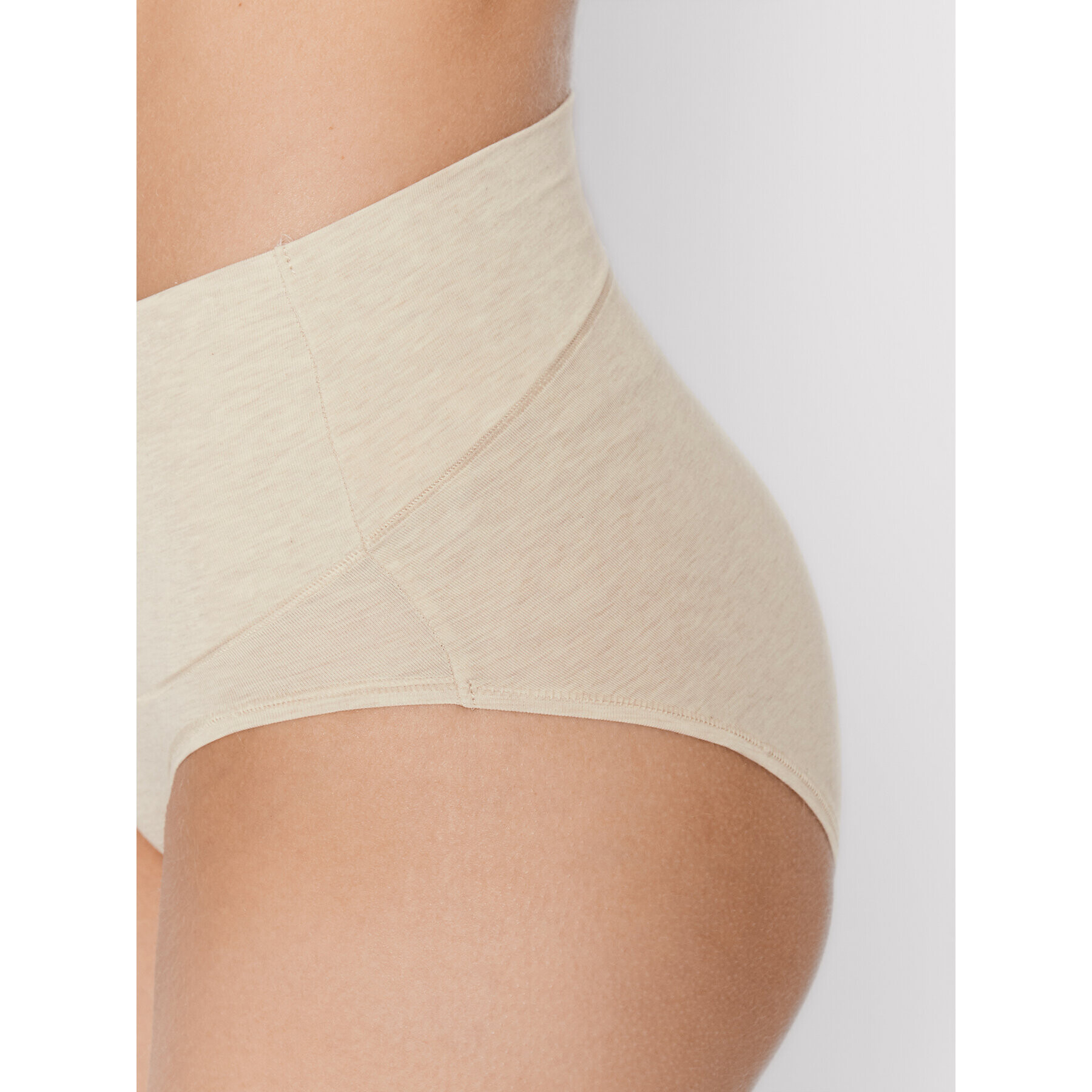 SPANX Klasické nohavičky s vysokým pásom Cotton Control 40050R Béžová - Pepit.sk