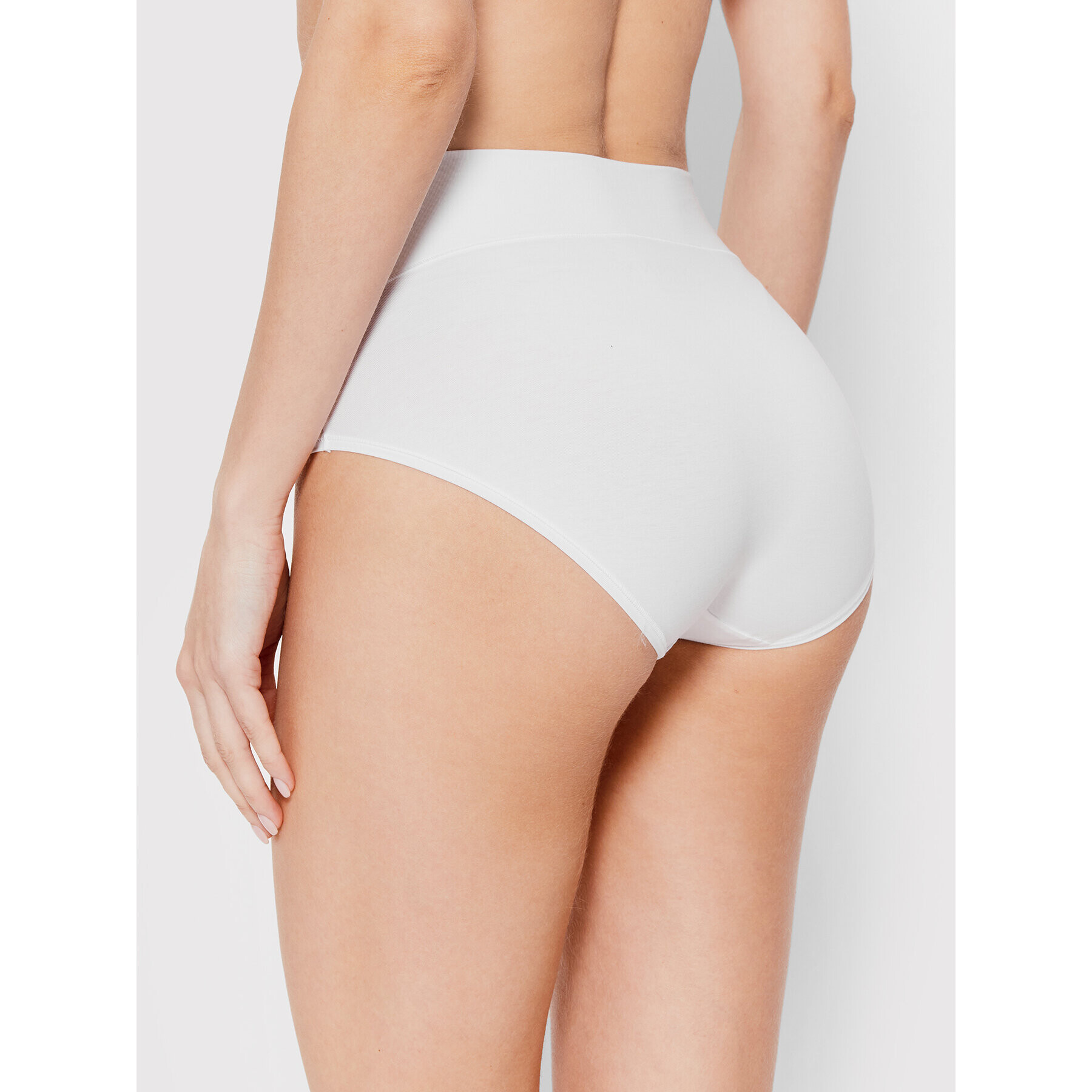 SPANX Klasické nohavičky s vysokým pásom Cotton Control 40050R Biela - Pepit.sk