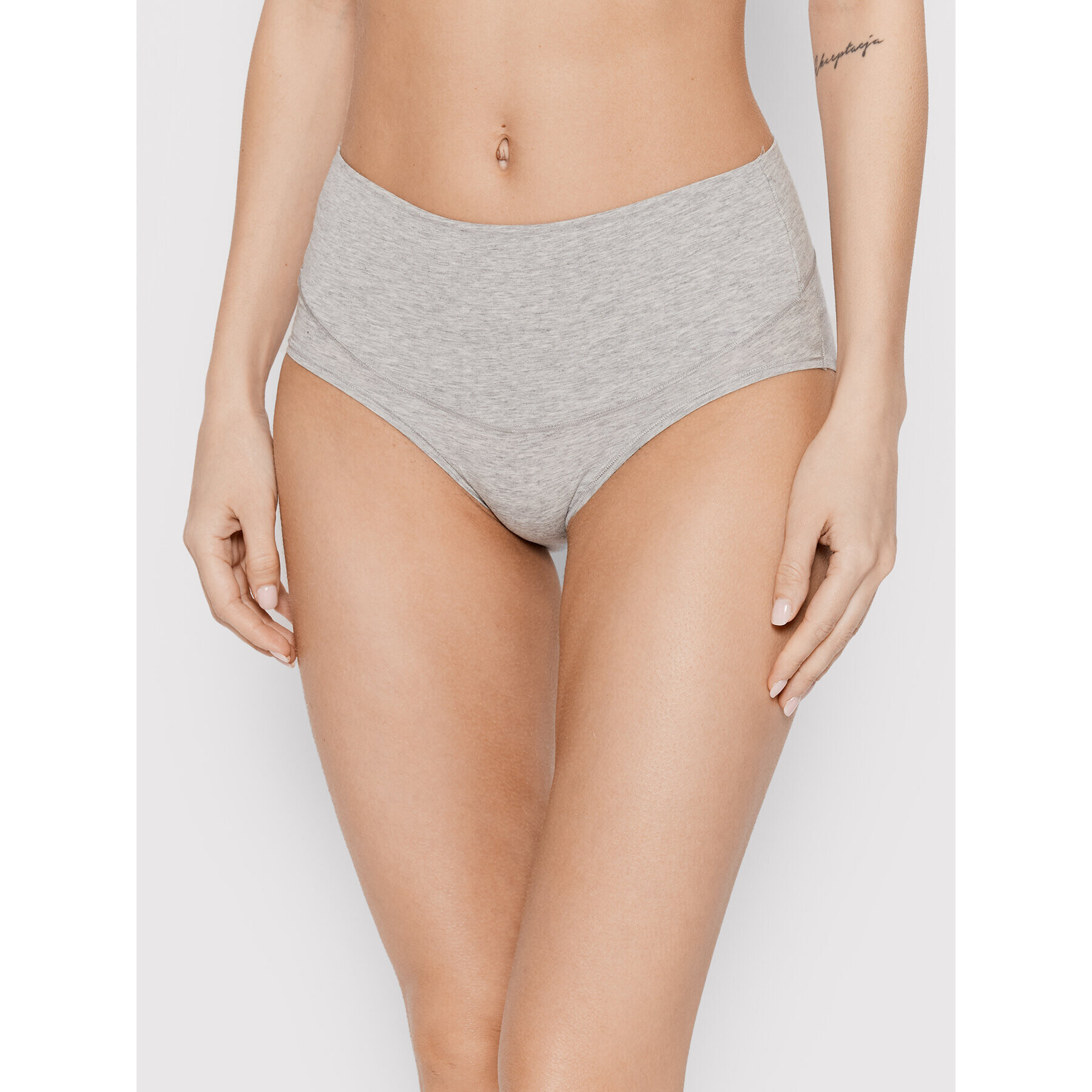 SPANX Klasické nohavičky s vysokým pásom Cotton Control 40050R Sivá - Pepit.sk