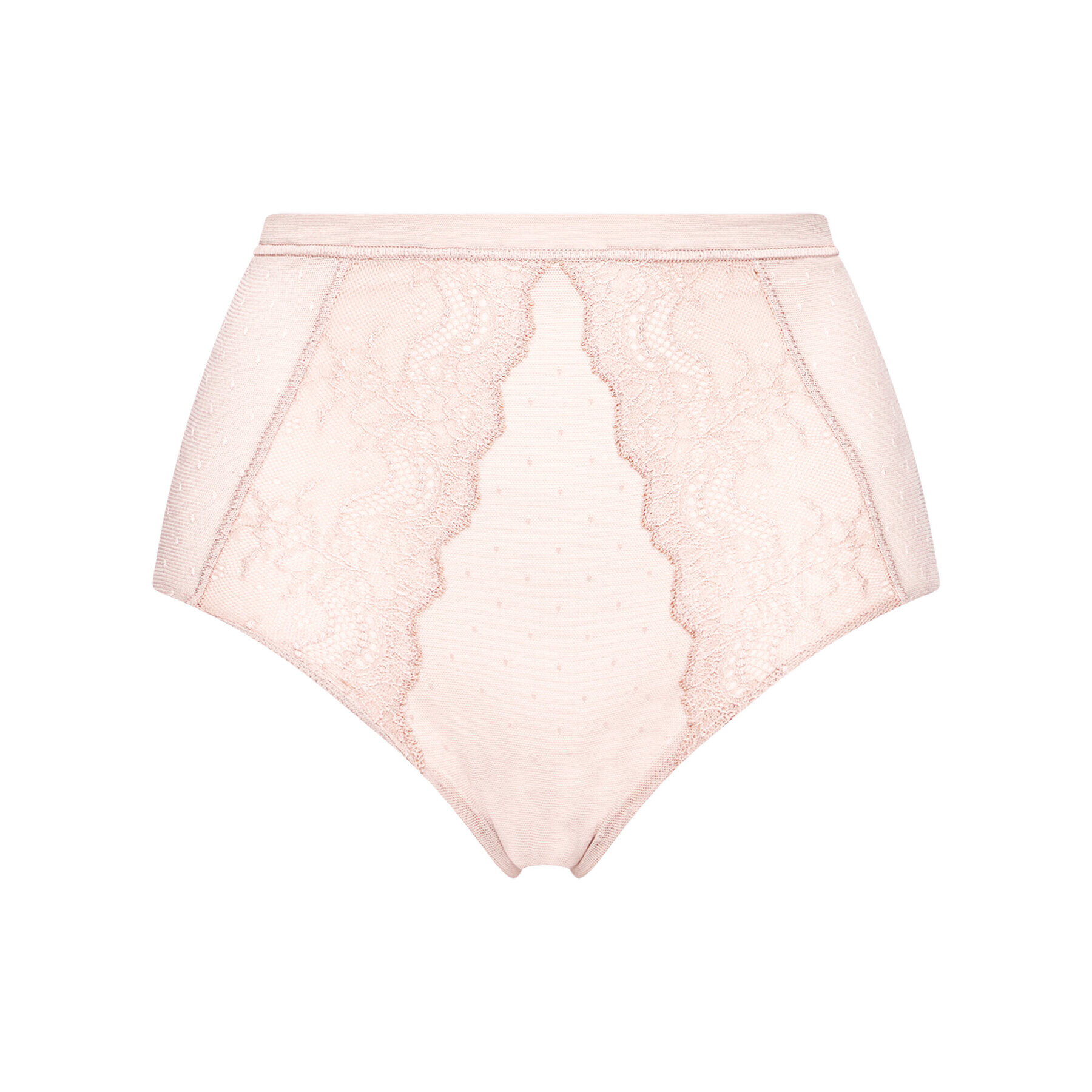 SPANX Klasické nohavičky s vysokým pásom Spotlight On Lace 10218R Béžová - Pepit.sk