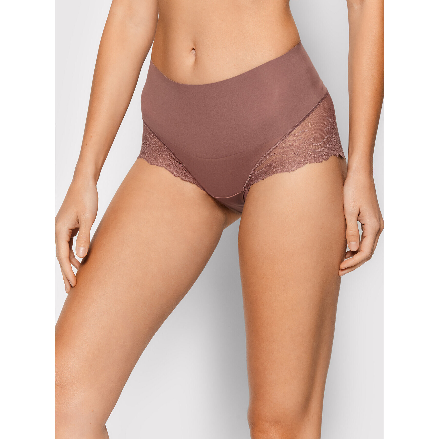 SPANX Klasické nohavičky s vysokým pásom Undie-tectable® Lace Hi-Hipster SP0515 Ružová - Pepit.sk