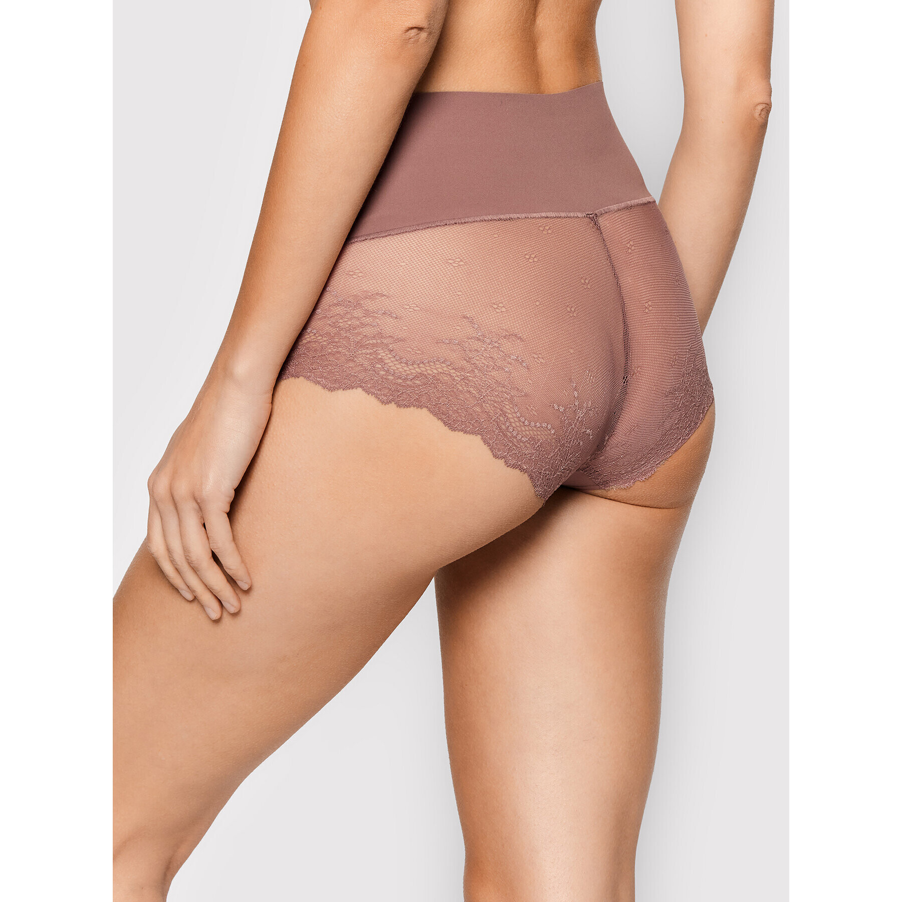 SPANX Klasické nohavičky s vysokým pásom Undie-tectable® Lace Hi-Hipster SP0515 Ružová - Pepit.sk