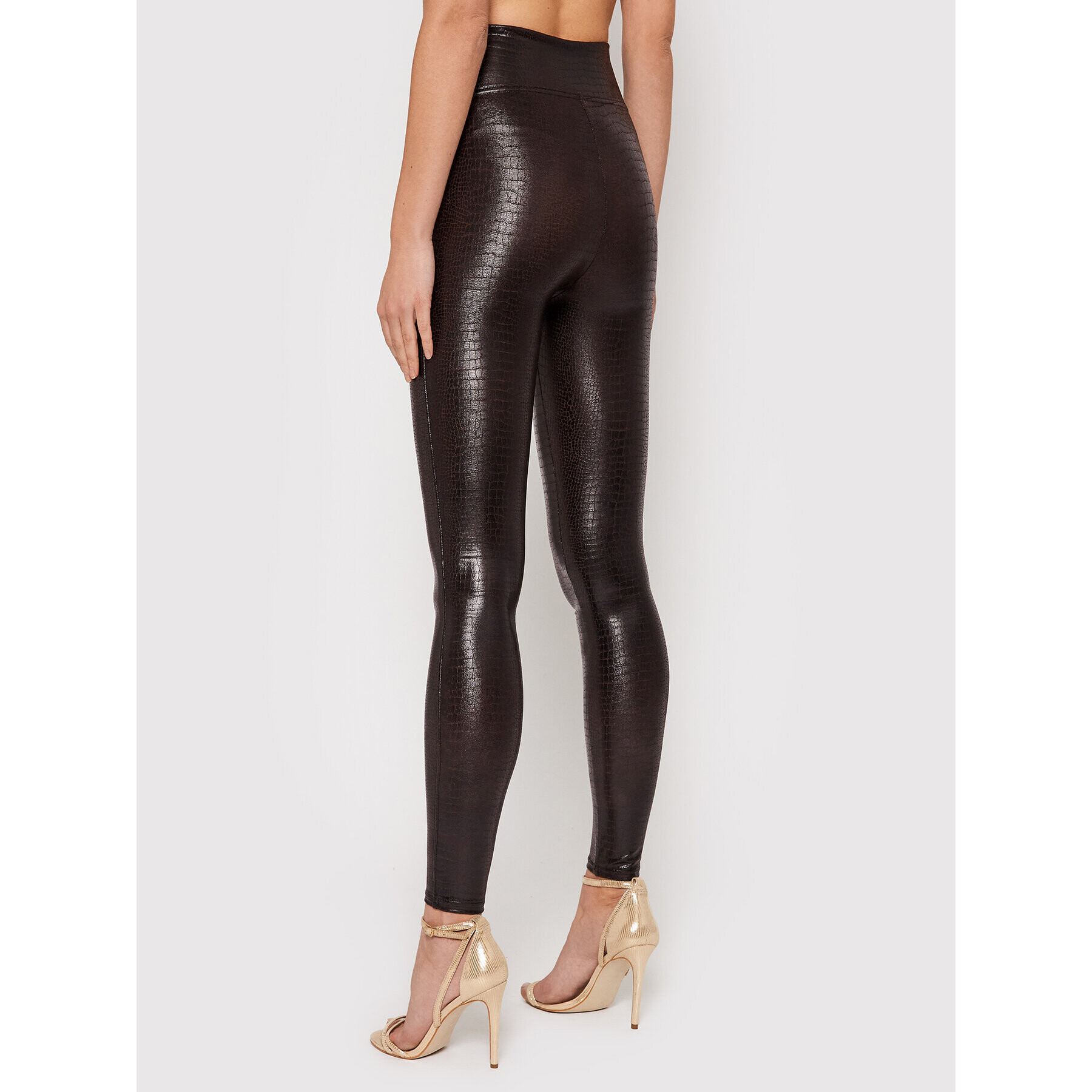 SPANX Legíny Faux Leather Croc 20303R Hnedá Slim Fit - Pepit.sk