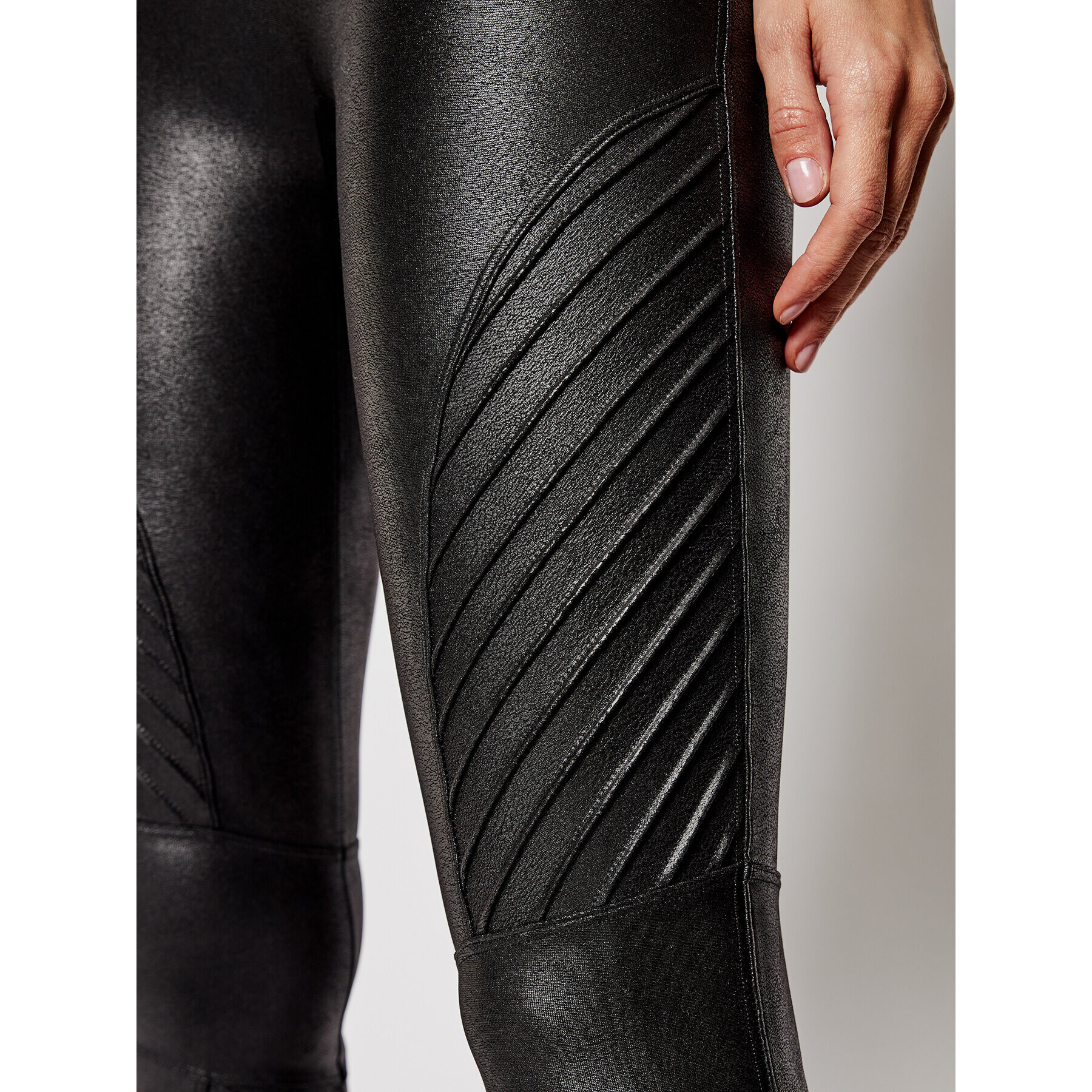 SPANX Legíny Faux Leather Moto 20136R Čierna Slim Fit - Pepit.sk