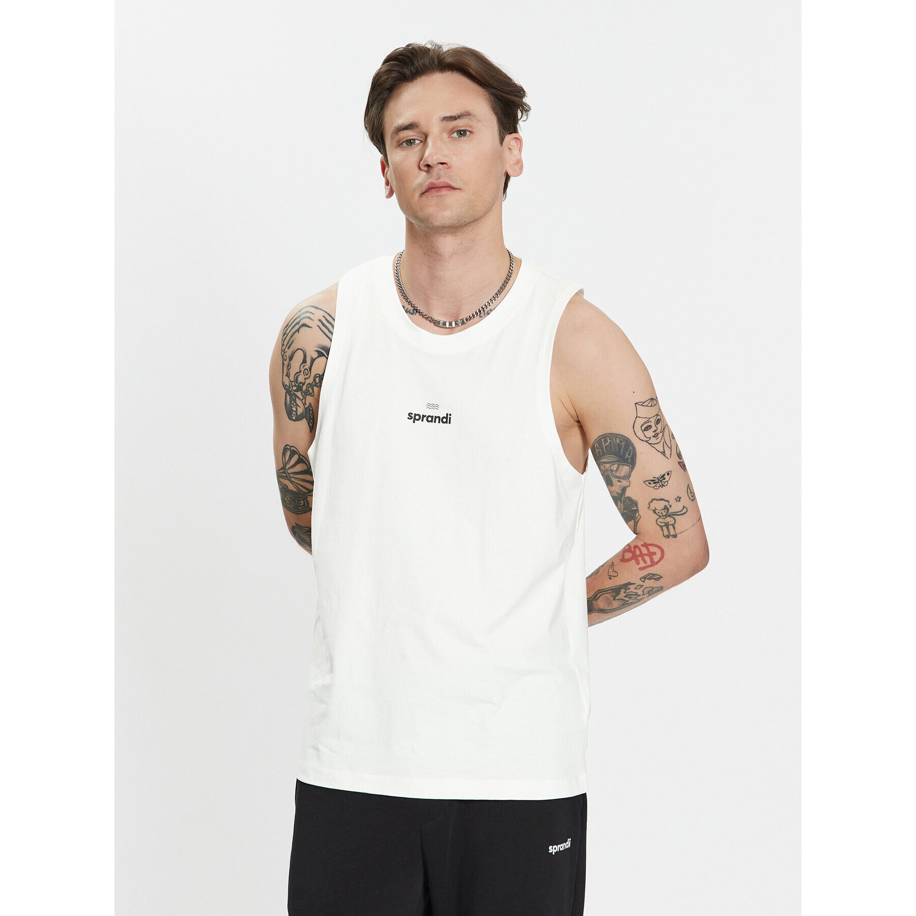 Sprandi Tank top SP3-TPM001 Biela Regular Fit - Pepit.sk