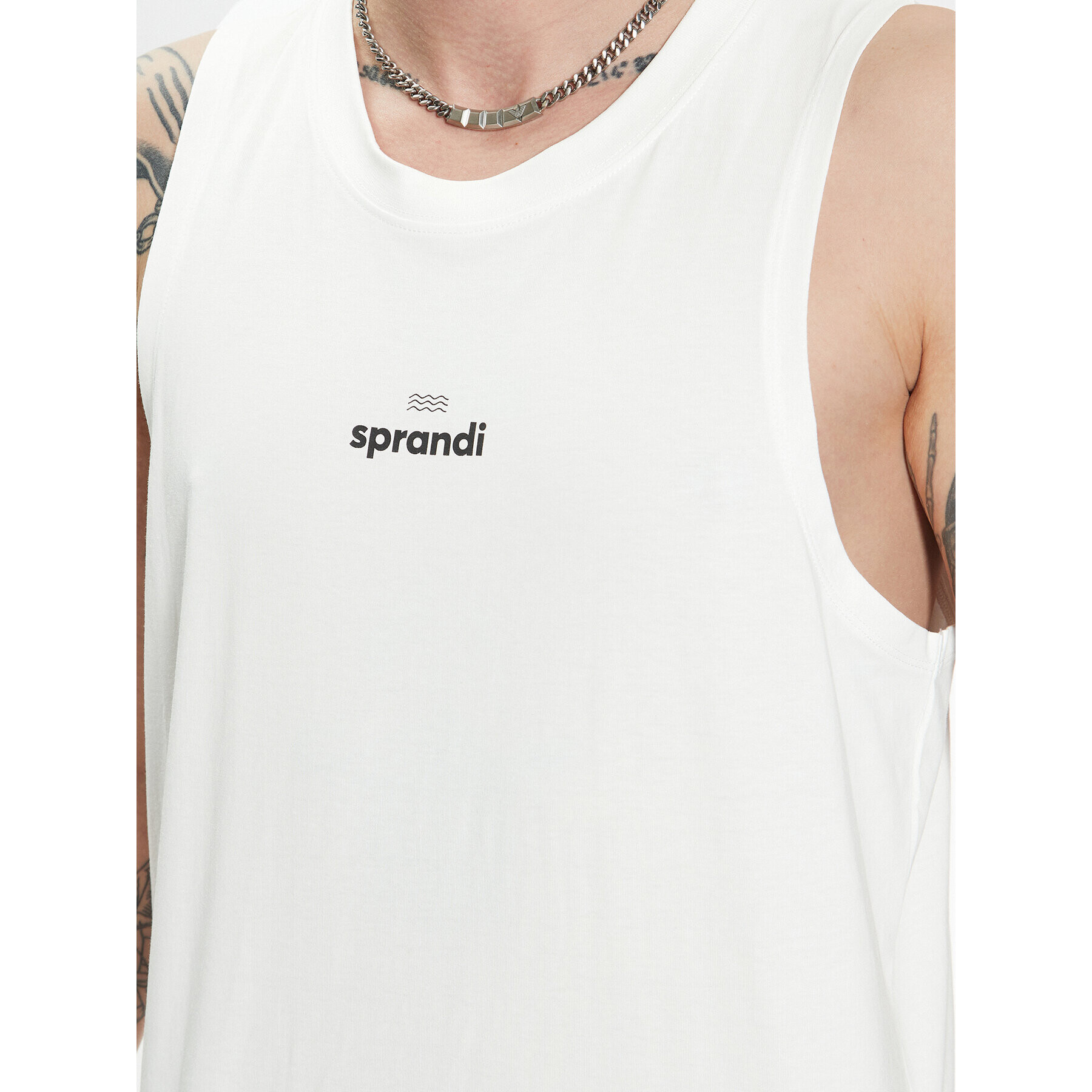 Sprandi Tank top SP3-TPM001 Biela Regular Fit - Pepit.sk