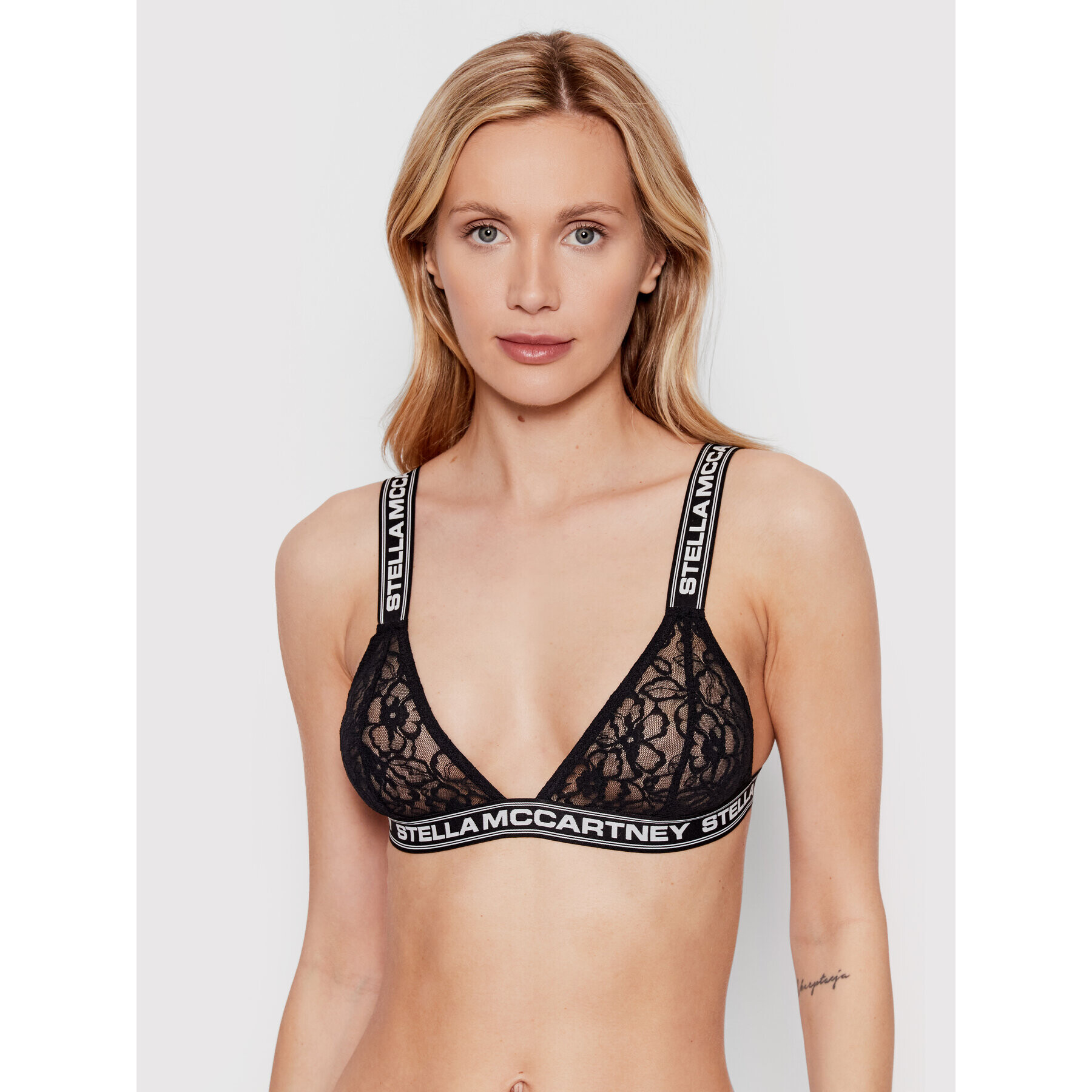 Stella McCartney Podprsenka Bralette Comfort Lace With Logo S6R081050.00112 Čierna - Pepit.sk