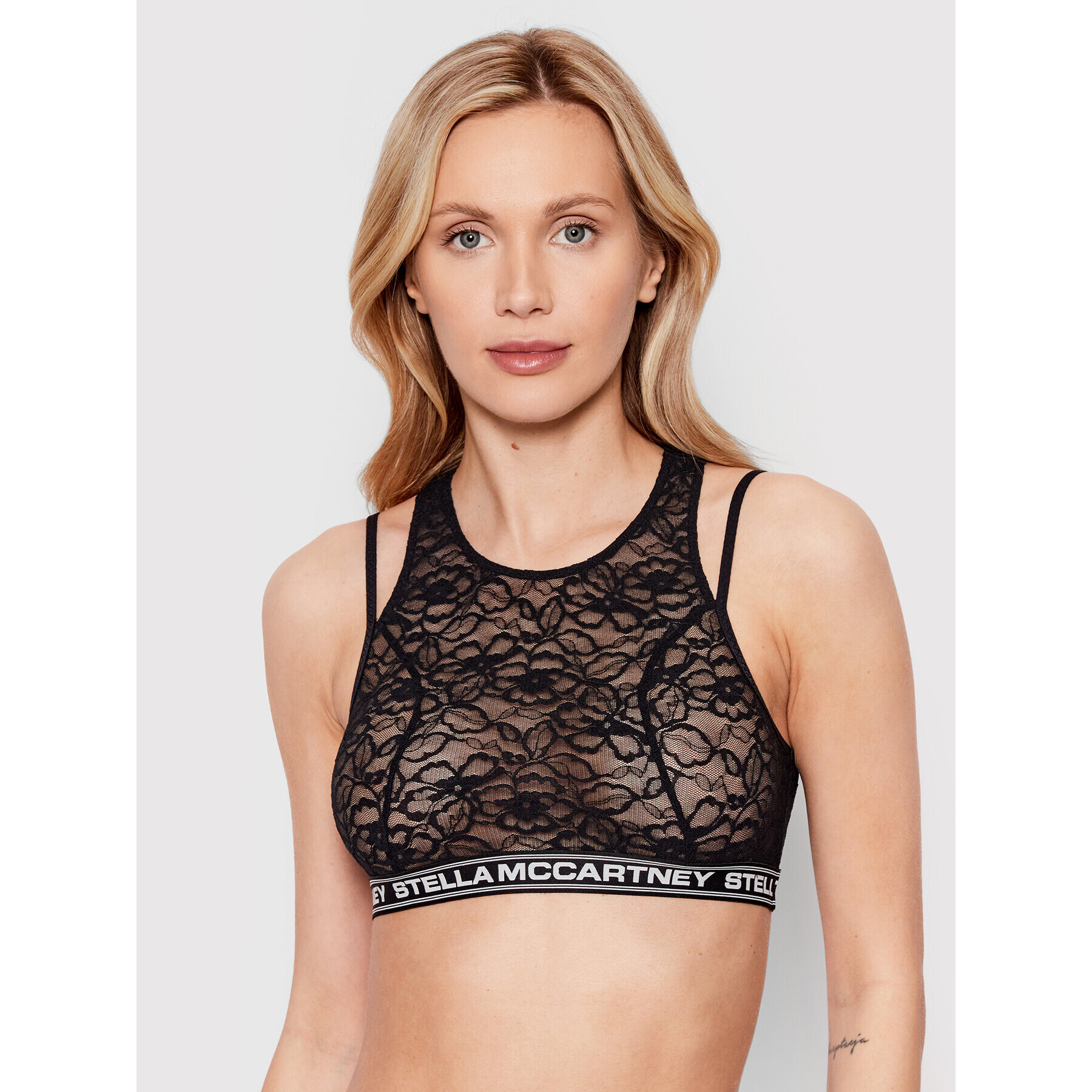 Stella McCartney Podprsenkový top Comfort Lace With Logo S6RG41050.00112 Čierna - Pepit.sk