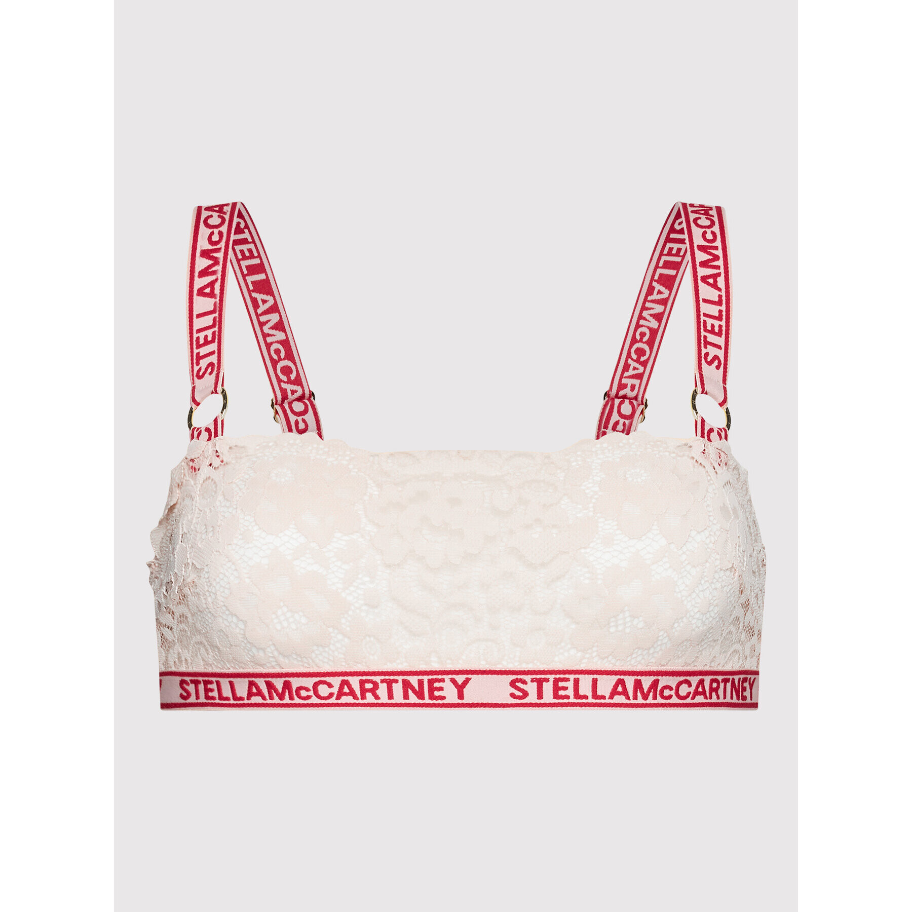 Stella McCartney Podprsenkový top Lace Flounce With Logo S6RK01060.68912 Ružová - Pepit.sk