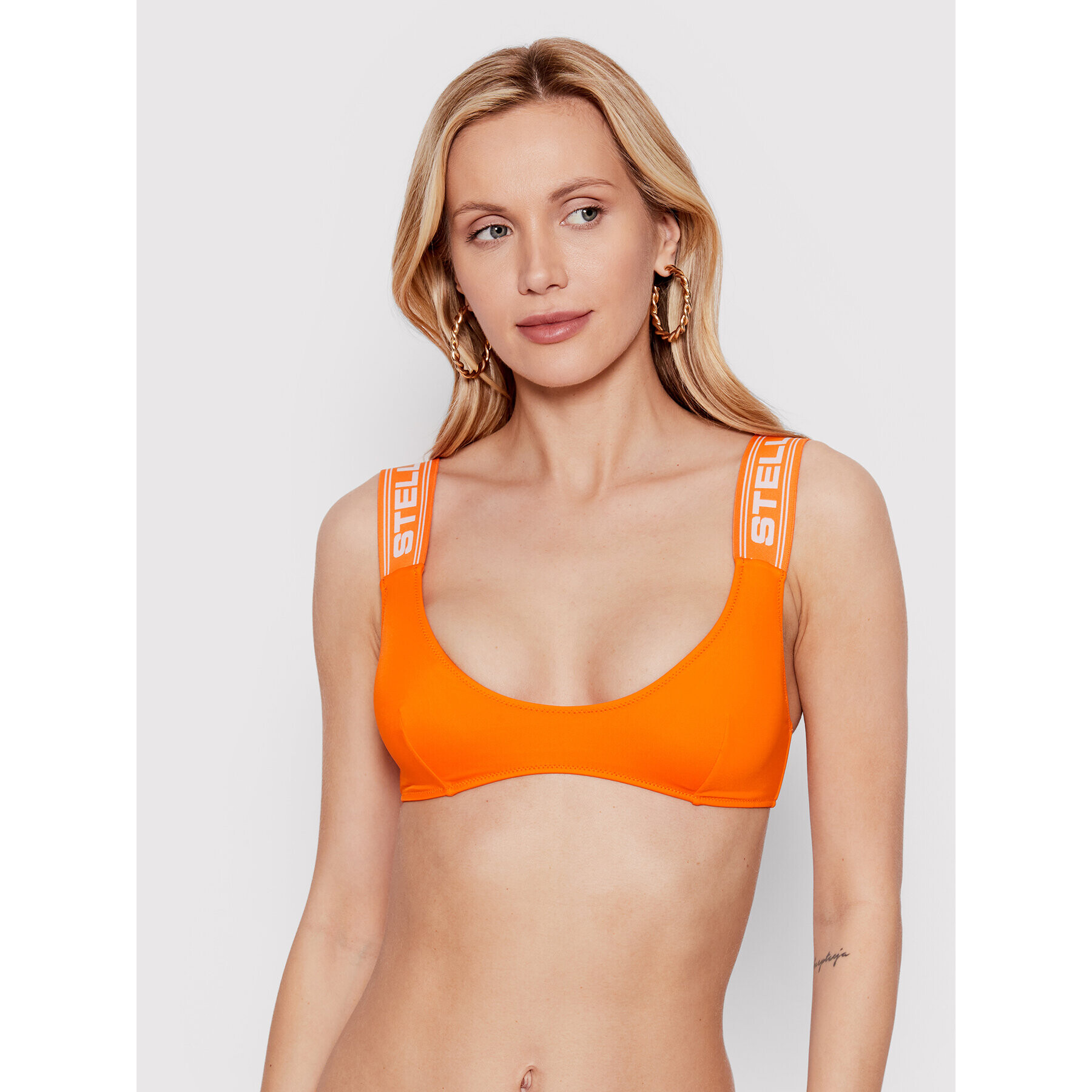 Stella McCartney Vrchný diel bikín Sporty Logo S7BY31570.84012 Oranžová - Pepit.sk