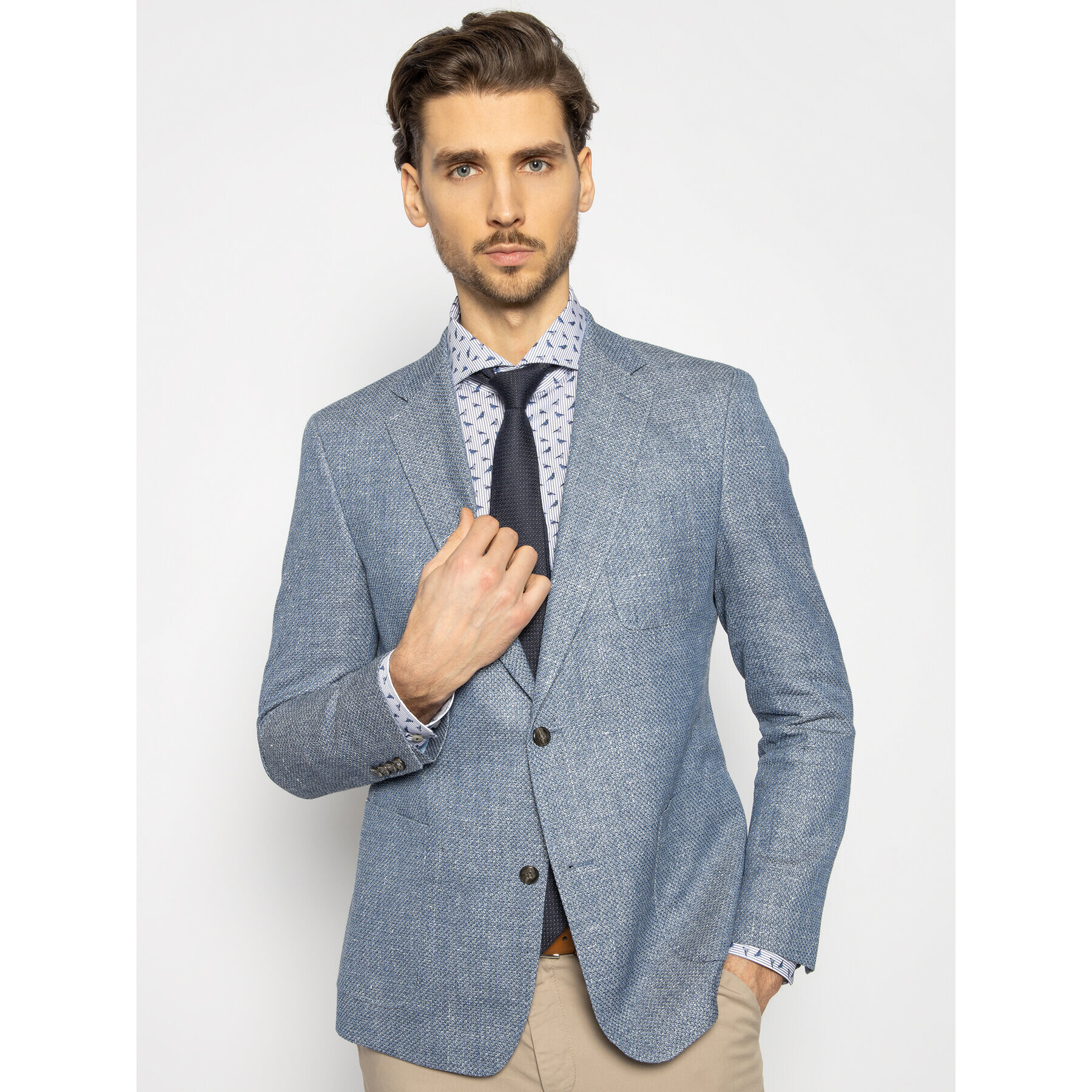 Strellson Sako Acker 30019195 Modrá Slim Fit - Pepit.sk