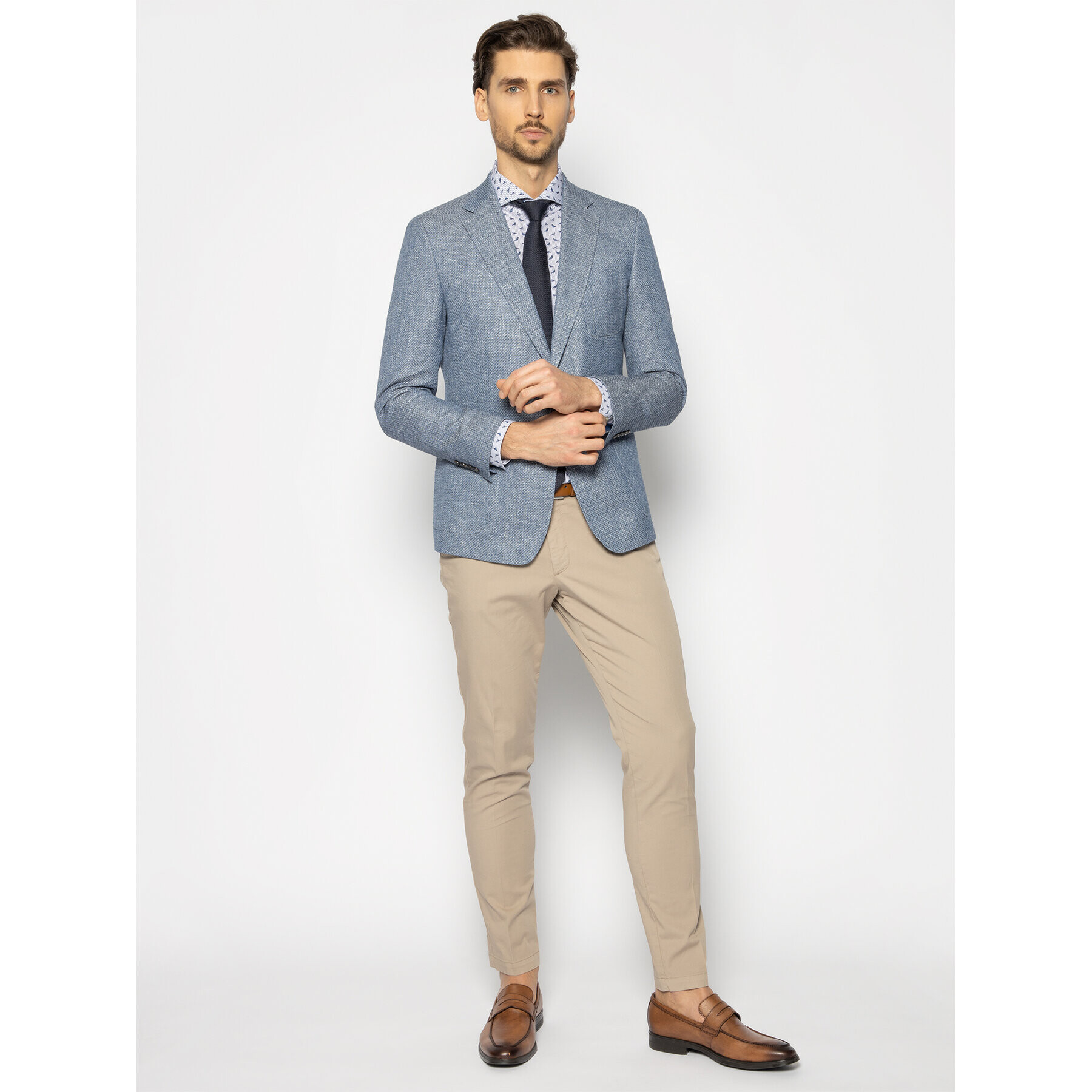 Strellson Sako Acker 30019195 Modrá Slim Fit - Pepit.sk