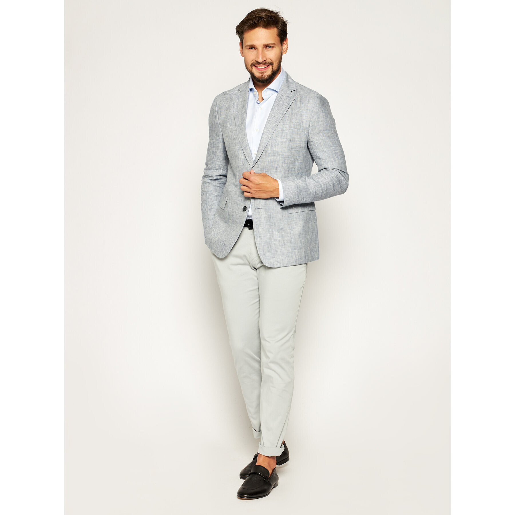 Strellson Košeľa 30017503 Modrá Slim Fit - Pepit.sk