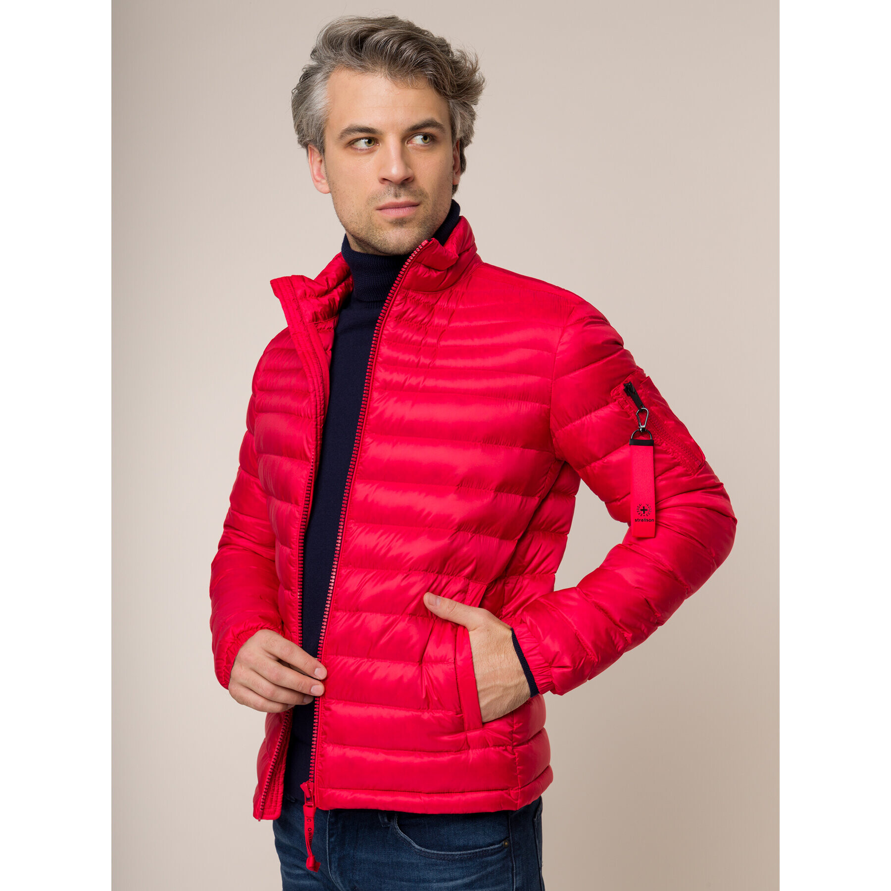 Strellson Vatovaná bunda 4Seasons 30017342 Červená Regular Fit - Pepit.sk