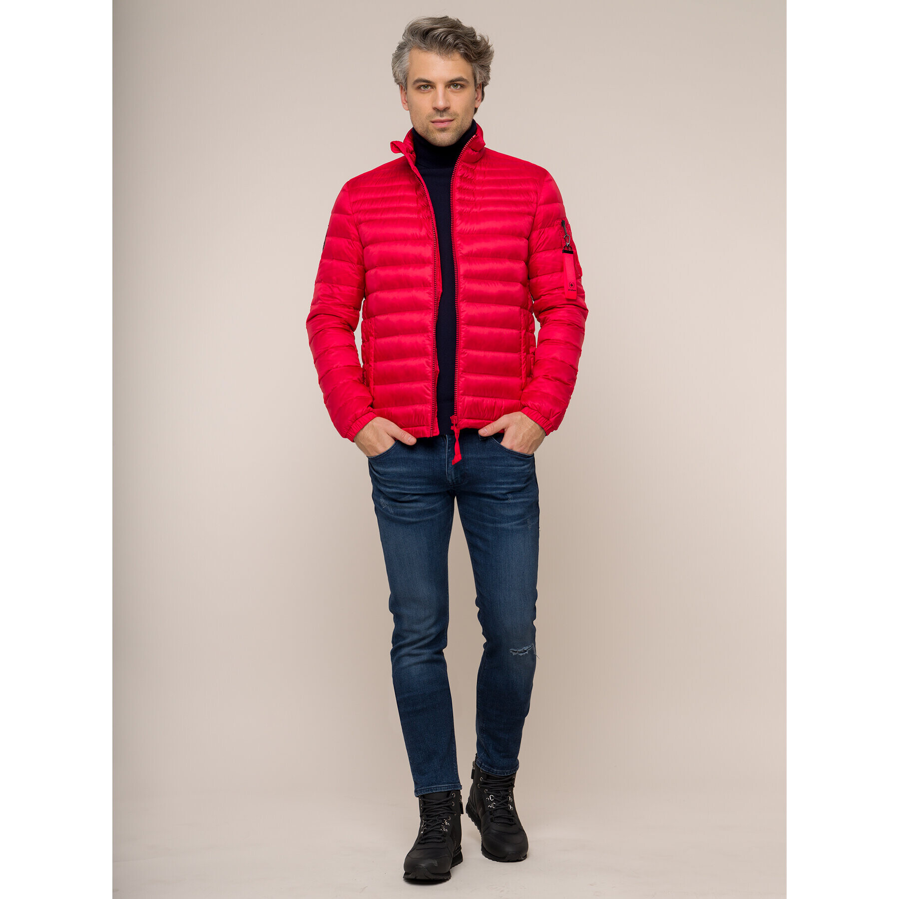 Strellson Vatovaná bunda 4Seasons 30017342 Červená Regular Fit - Pepit.sk