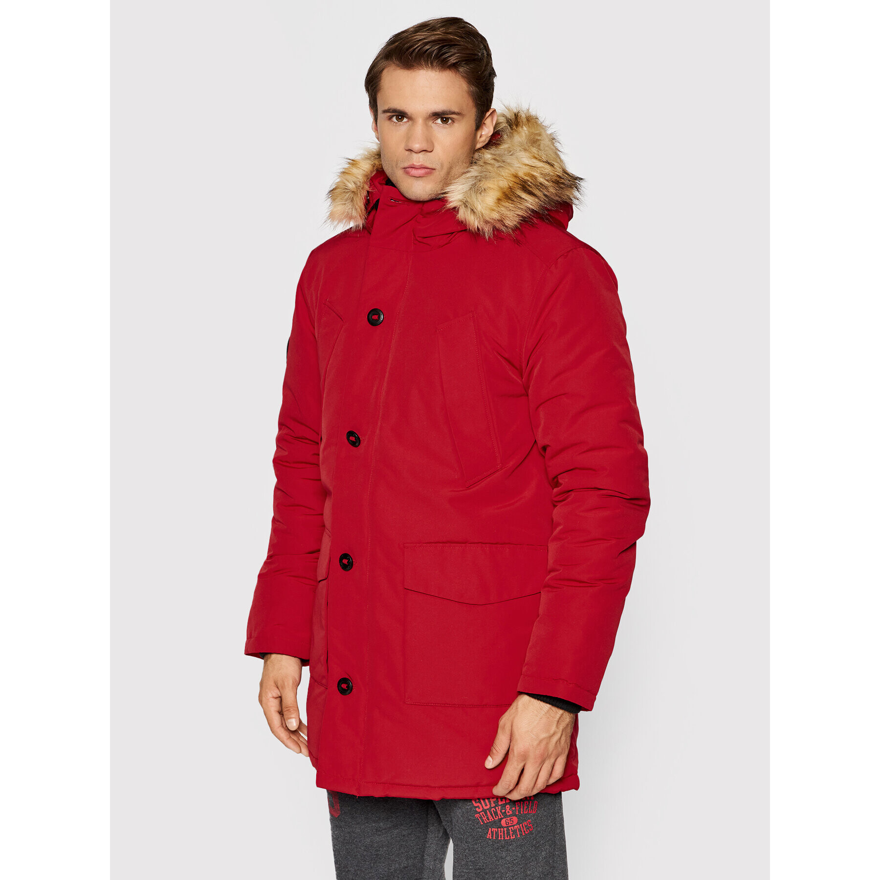 Superdry Parka Everest M5011192A Červená Regular Fit - Pepit.sk