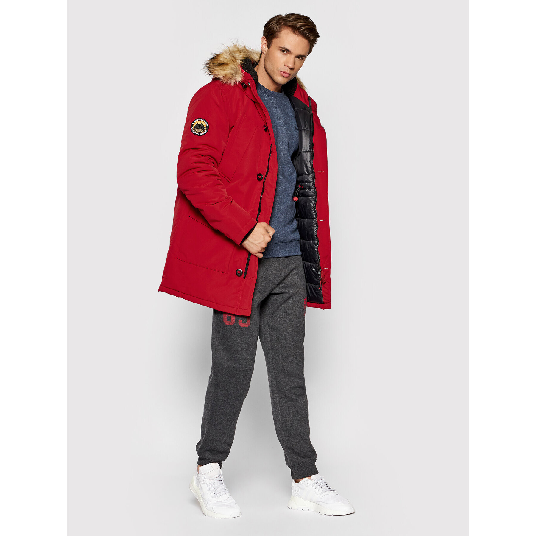 Superdry Parka Everest M5011192A Červená Regular Fit - Pepit.sk