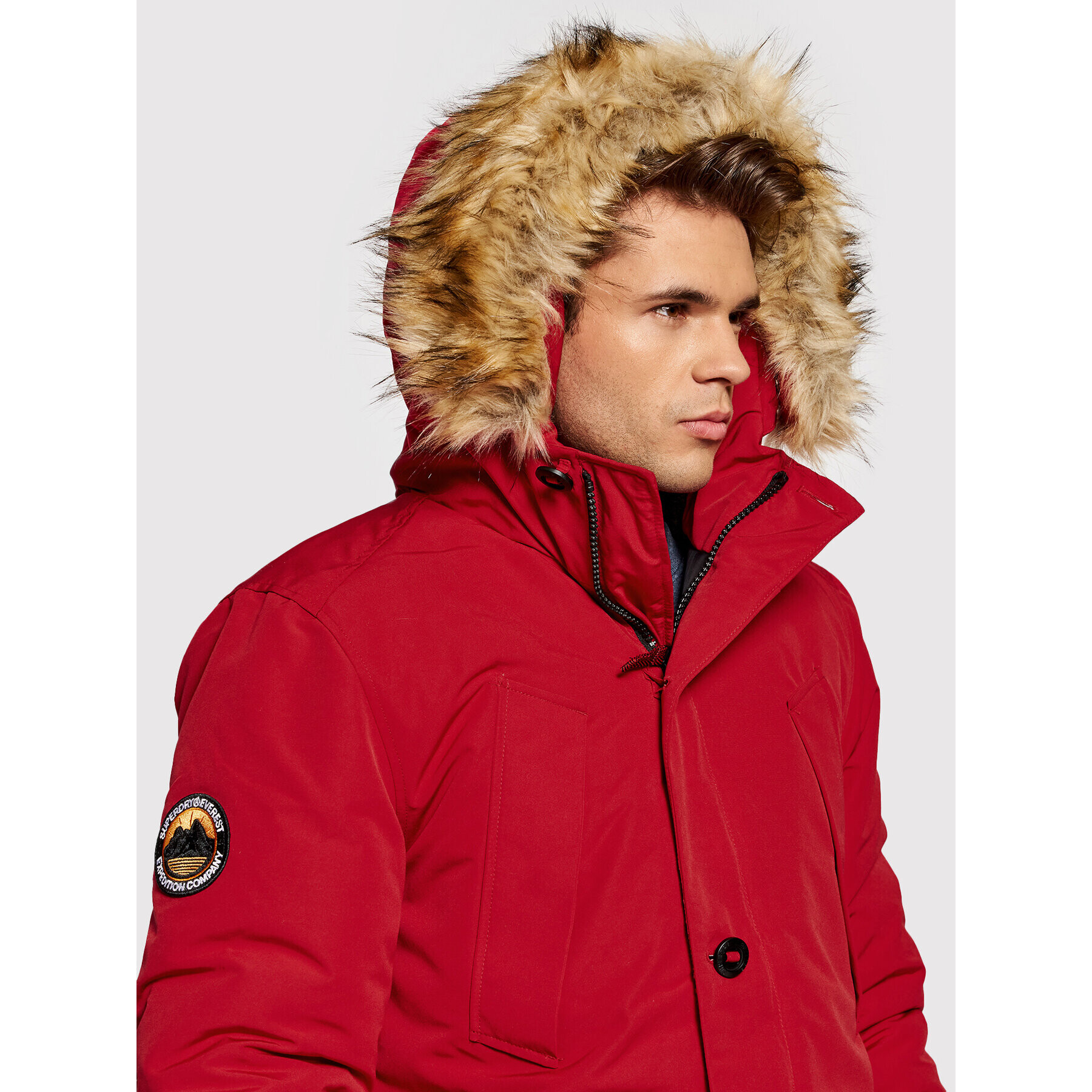 Superdry Parka Everest M5011192A Červená Regular Fit - Pepit.sk