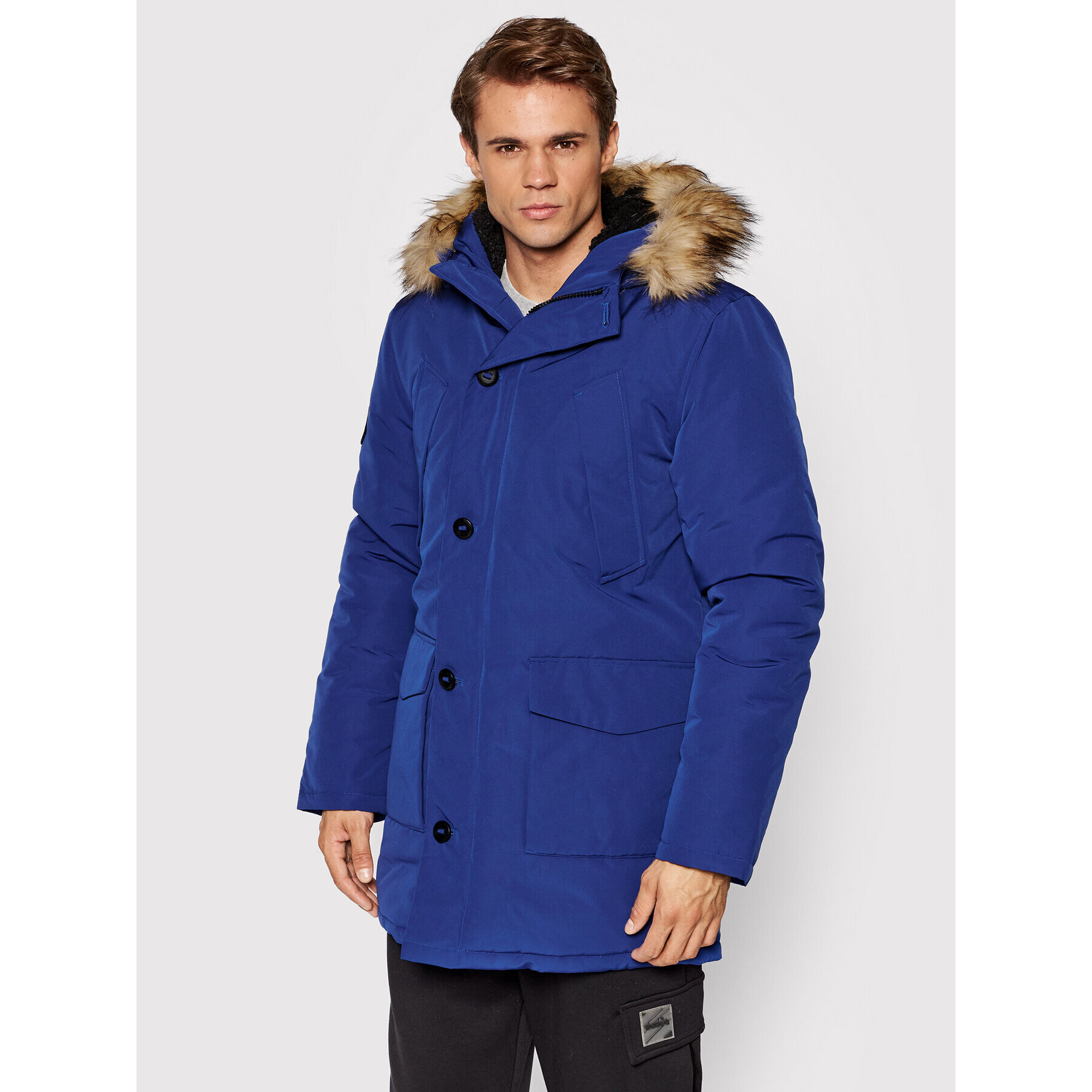 Superdry Parka Everest M5011192A Modrá Regular Fit - Pepit.sk