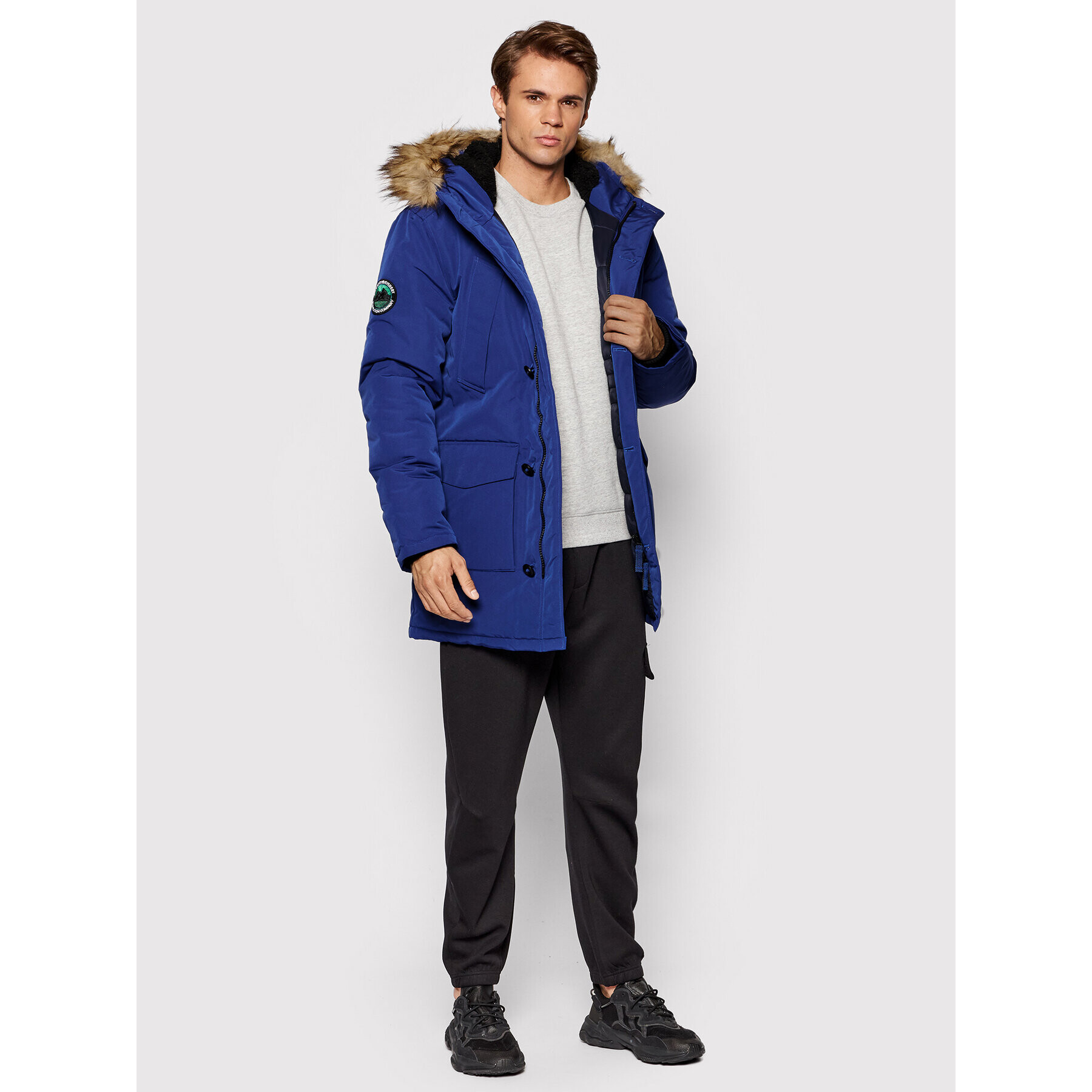 Superdry Parka Everest M5011192A Modrá Regular Fit - Pepit.sk