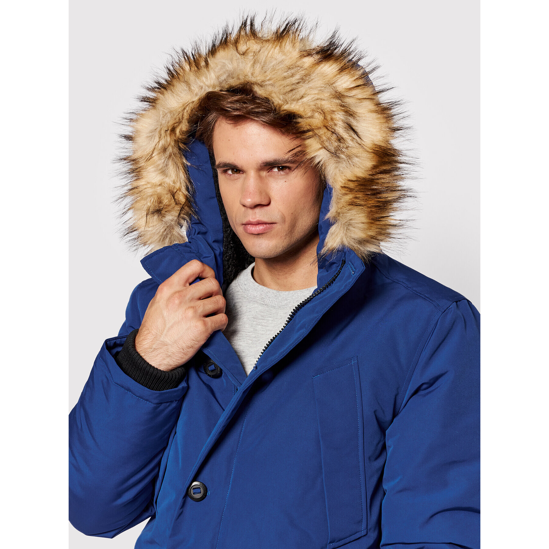 Superdry Parka Everest M5011192A Modrá Regular Fit - Pepit.sk