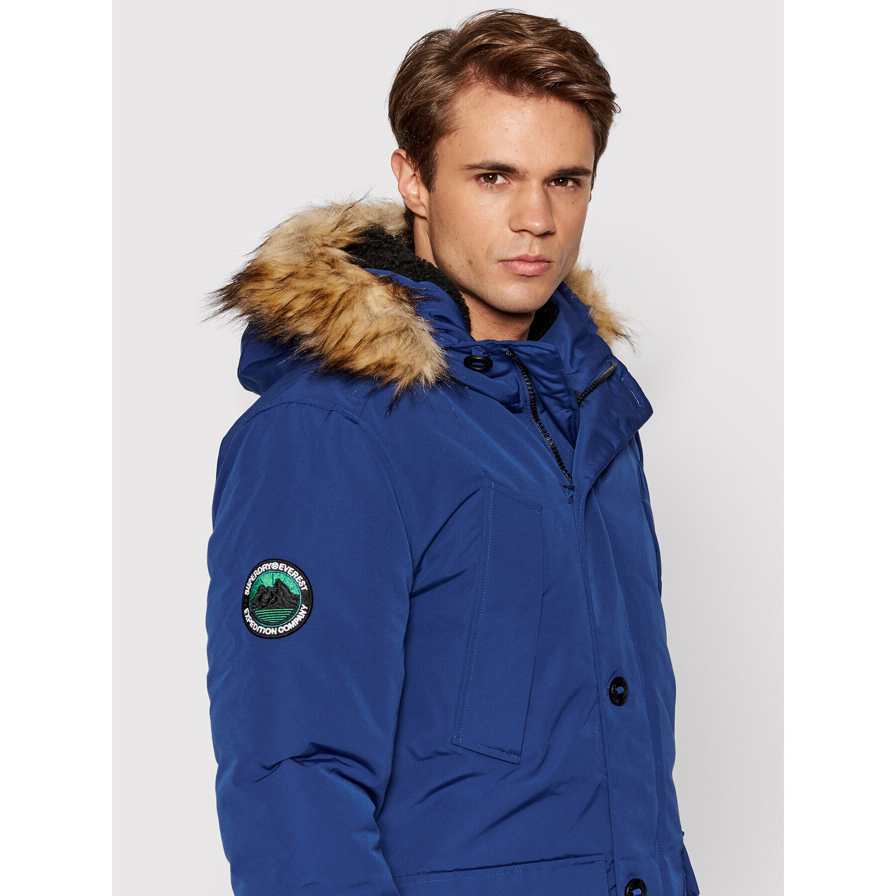 Superdry Parka Everest M5011192A Modrá Regular Fit - Pepit.sk