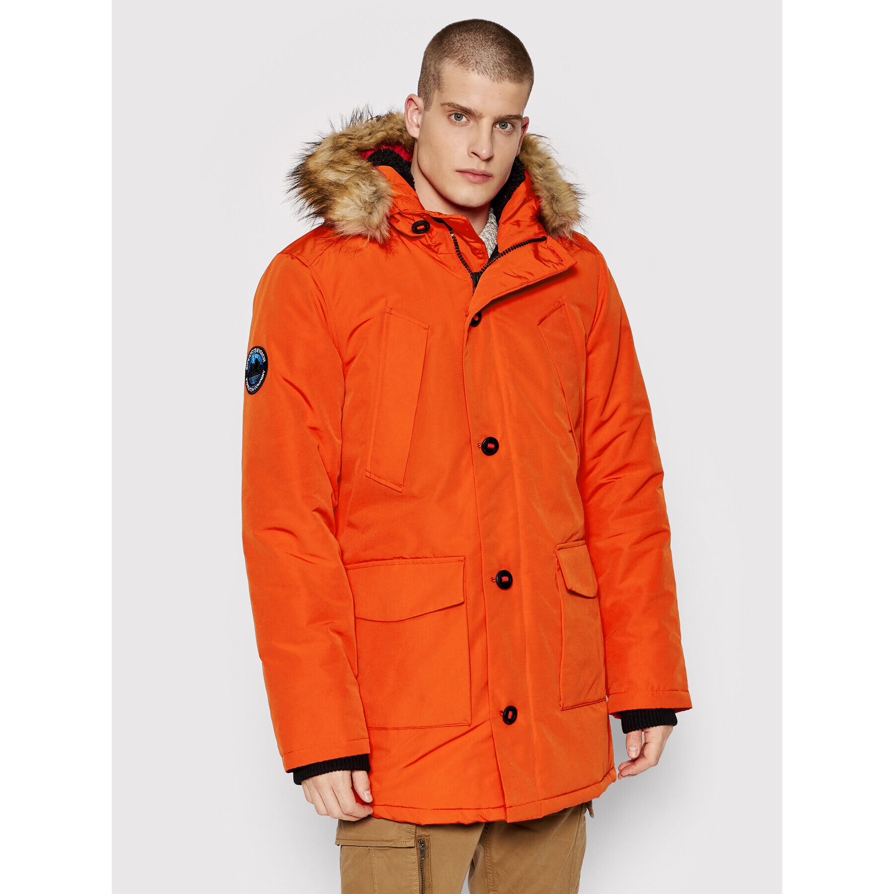 Superdry Parka Everest M5011192A Oranžová Regular Fit - Pepit.sk