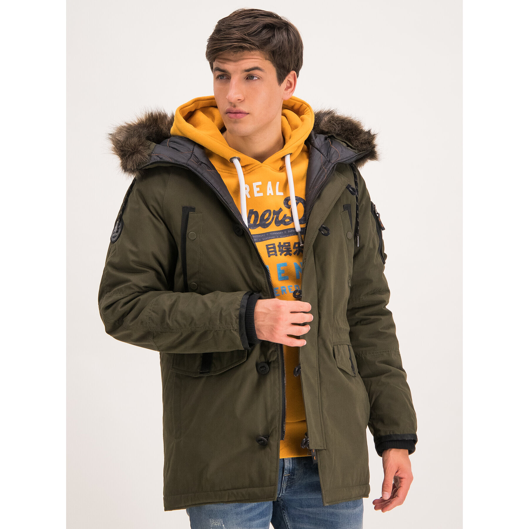 Superdry Parka M5000082A Zelená Regular Fit - Pepit.sk