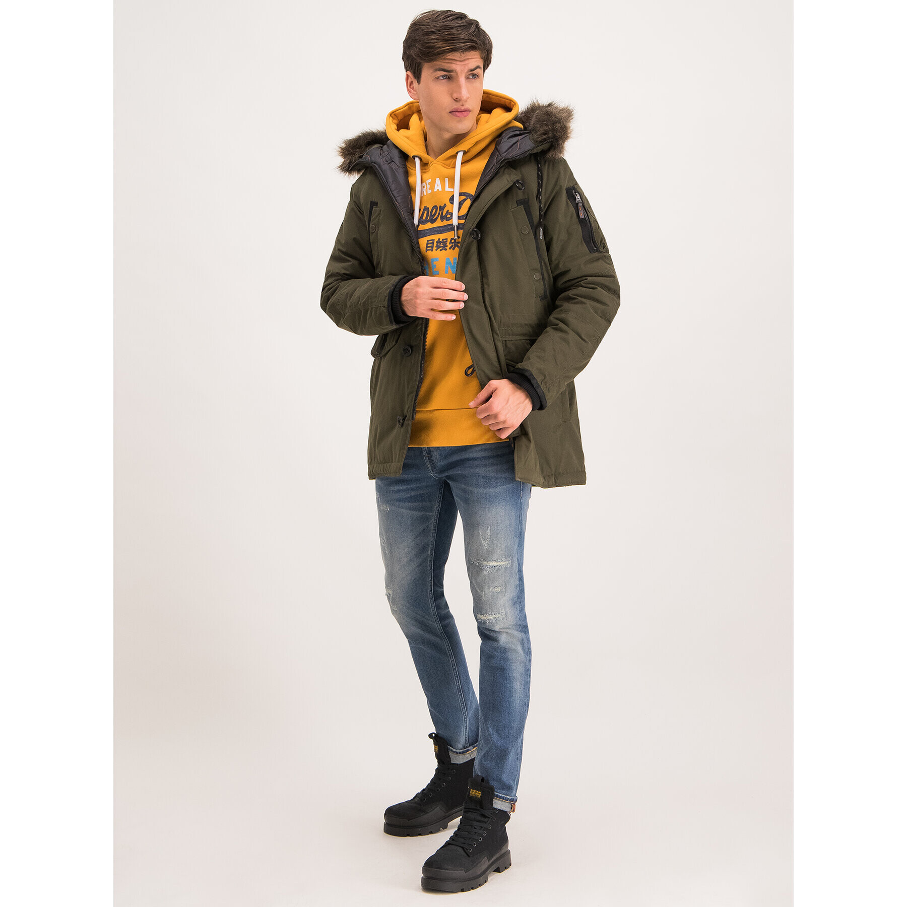 Superdry Parka M5000082A Zelená Regular Fit - Pepit.sk