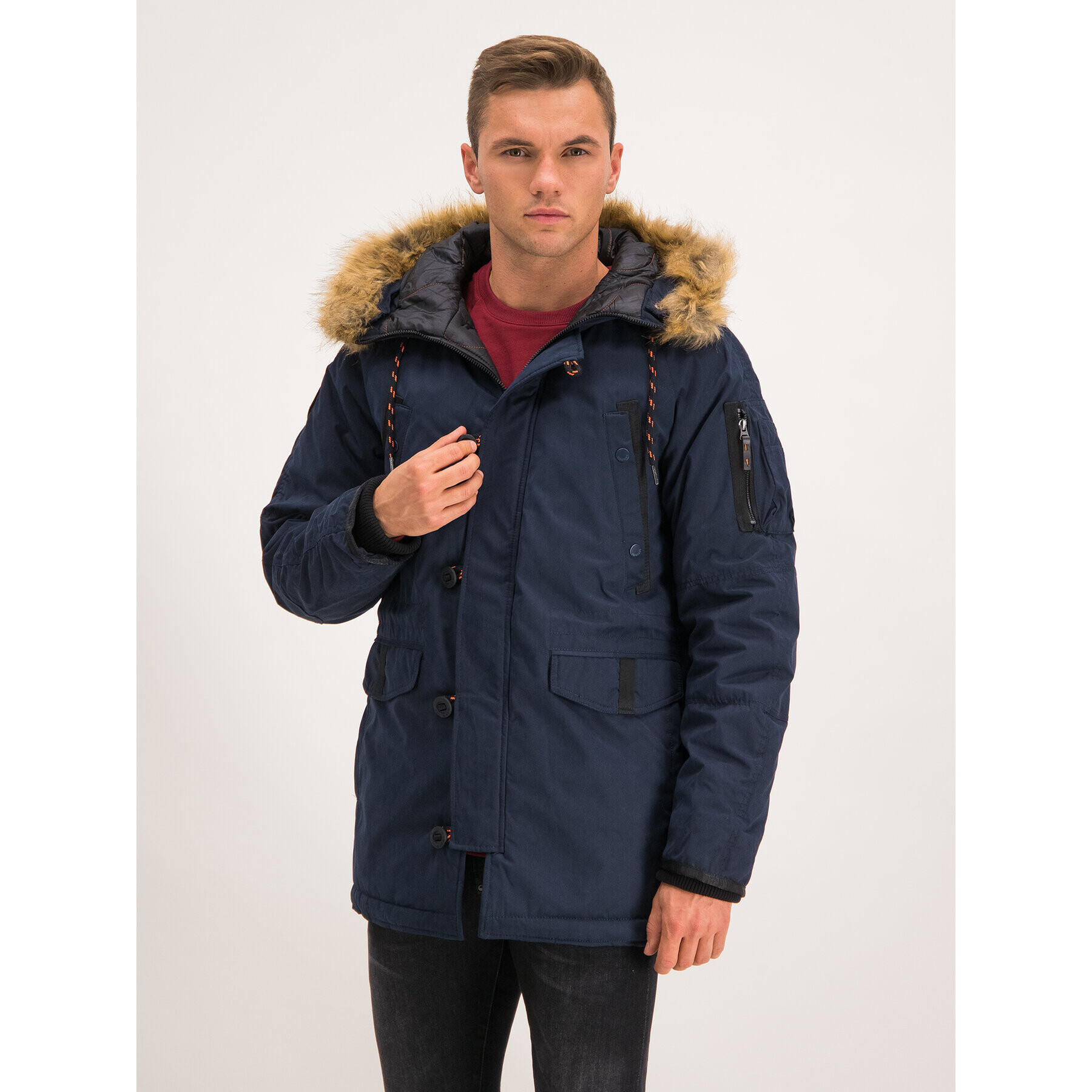 Superdry Parka SDX M5000082A Tmavomodrá Regular Fit - Pepit.sk